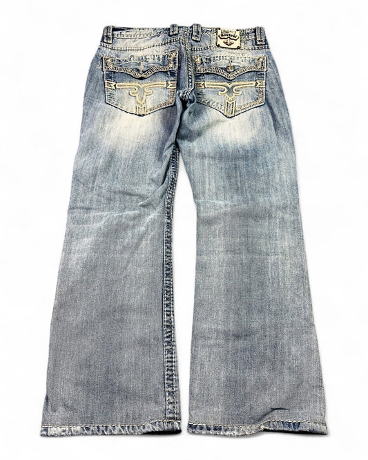 2000's Rock Revival Straight/Bootcut Jeans *rare 32x28 (M) - Lennys Vintage