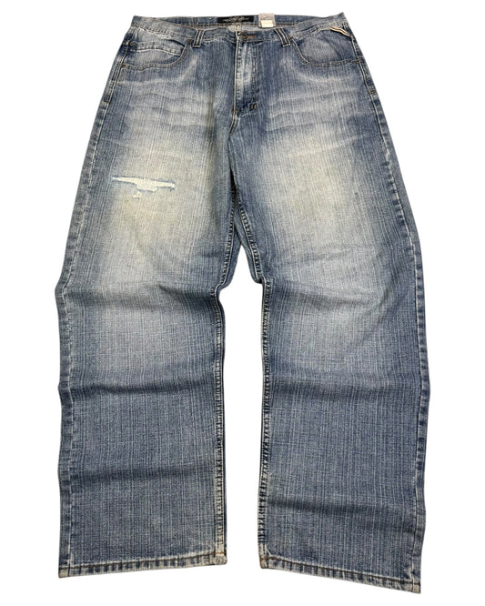 2000‘s Royal Blue Hip Hop Baggy Jeans *rare 38x34 - Lennys Vintage