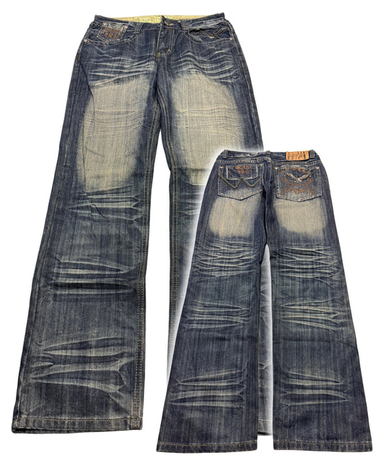 2000‘s SBQ Japanese Archive Baggy/Straight Jeans *very rare 30x31 - Lennys Vintage