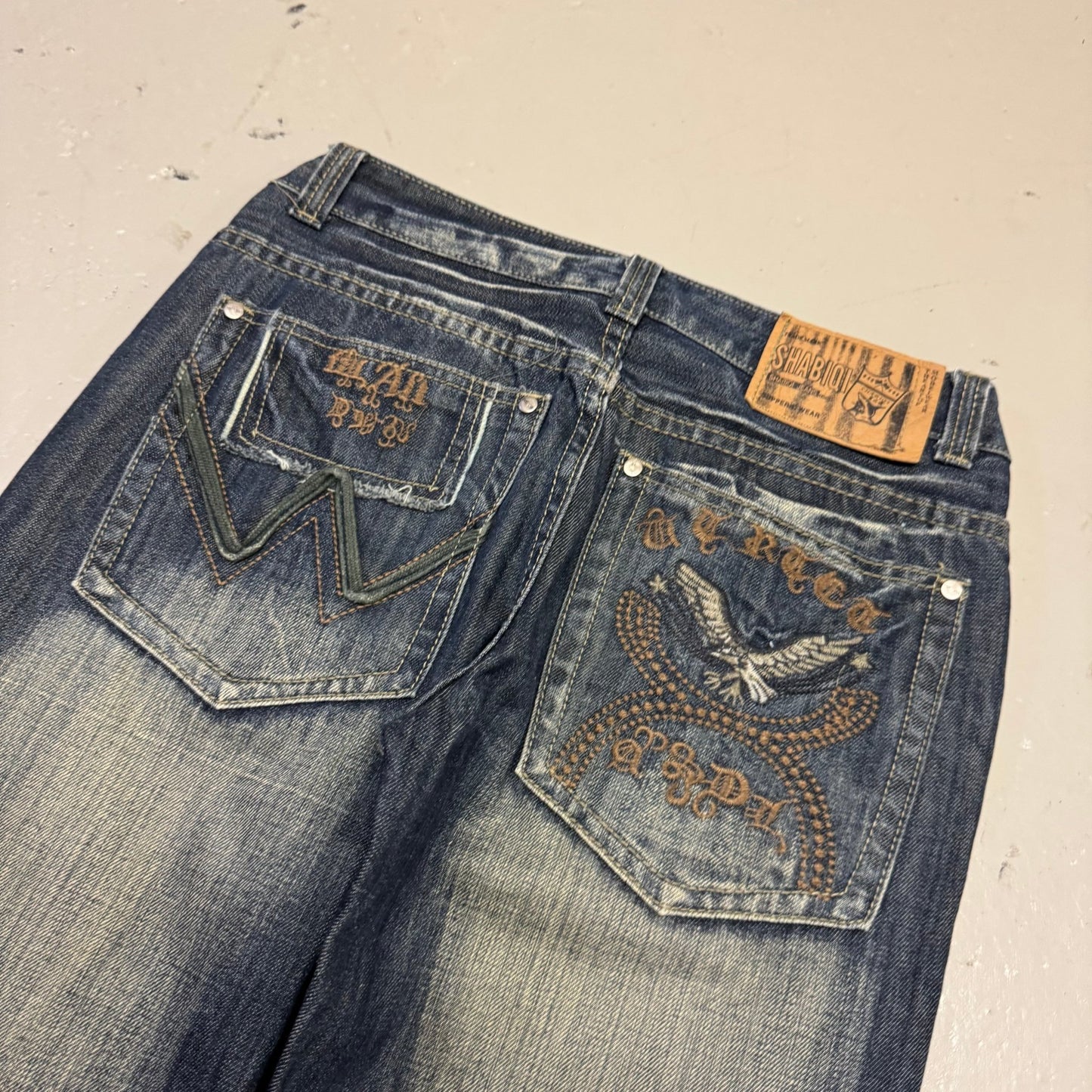 2000‘s SBQ Japanese Archive Baggy/Straight Jeans *very rare 30x31 - Lennys Vintage