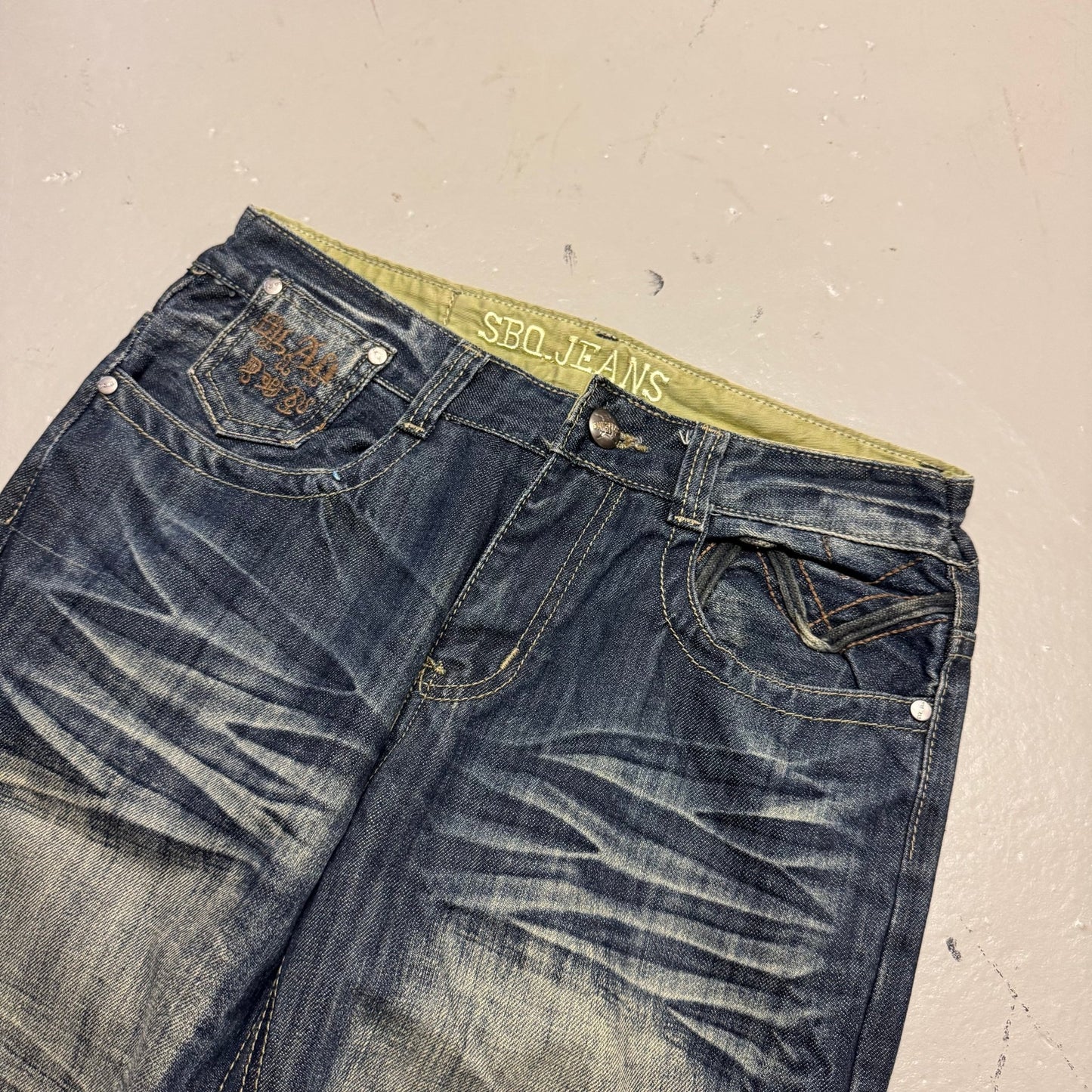 2000‘s SBQ Japanese Archive Baggy/Straight Jeans *very rare 30x31 - Lennys Vintage