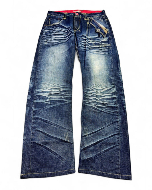 2000's Scorpion Japanese Baggy Jeans * 34x34 (L) - Lennys Vintage