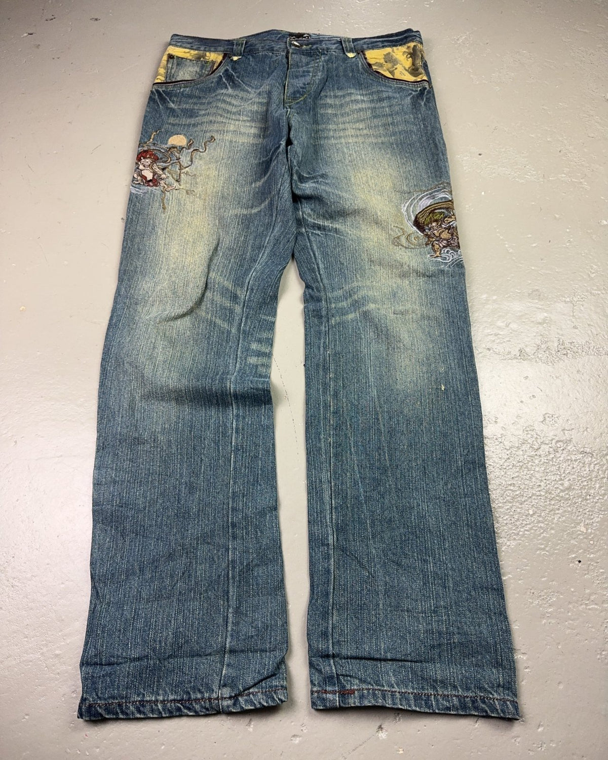 2000's Seku Japanese Archive Straight/Baggy Jeans *very rare 36x34 (XL) - Lennys Vintage
