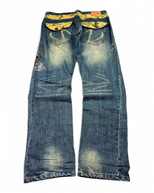 2000's Seku Japanese Archive Straight/Baggy Jeans *very rare 36x34 (XL) - Lennys Vintage