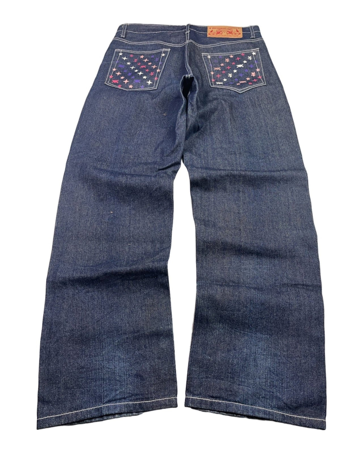 2000's Sexy Diamond Japanese Baggy Jeans *rare 35x36 (XL) - Lennys Vintage