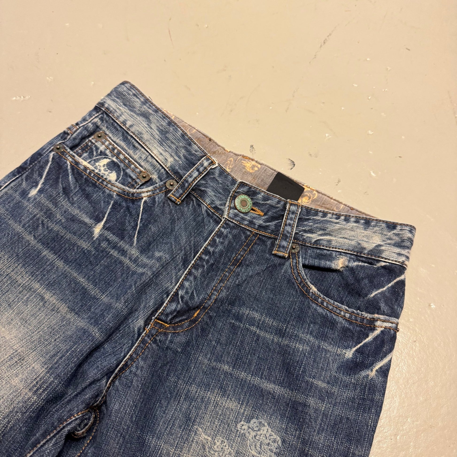 2000‘s Stockton Japanese Archive Baggy Jeans *rare 28x32 - Lennys Vintage