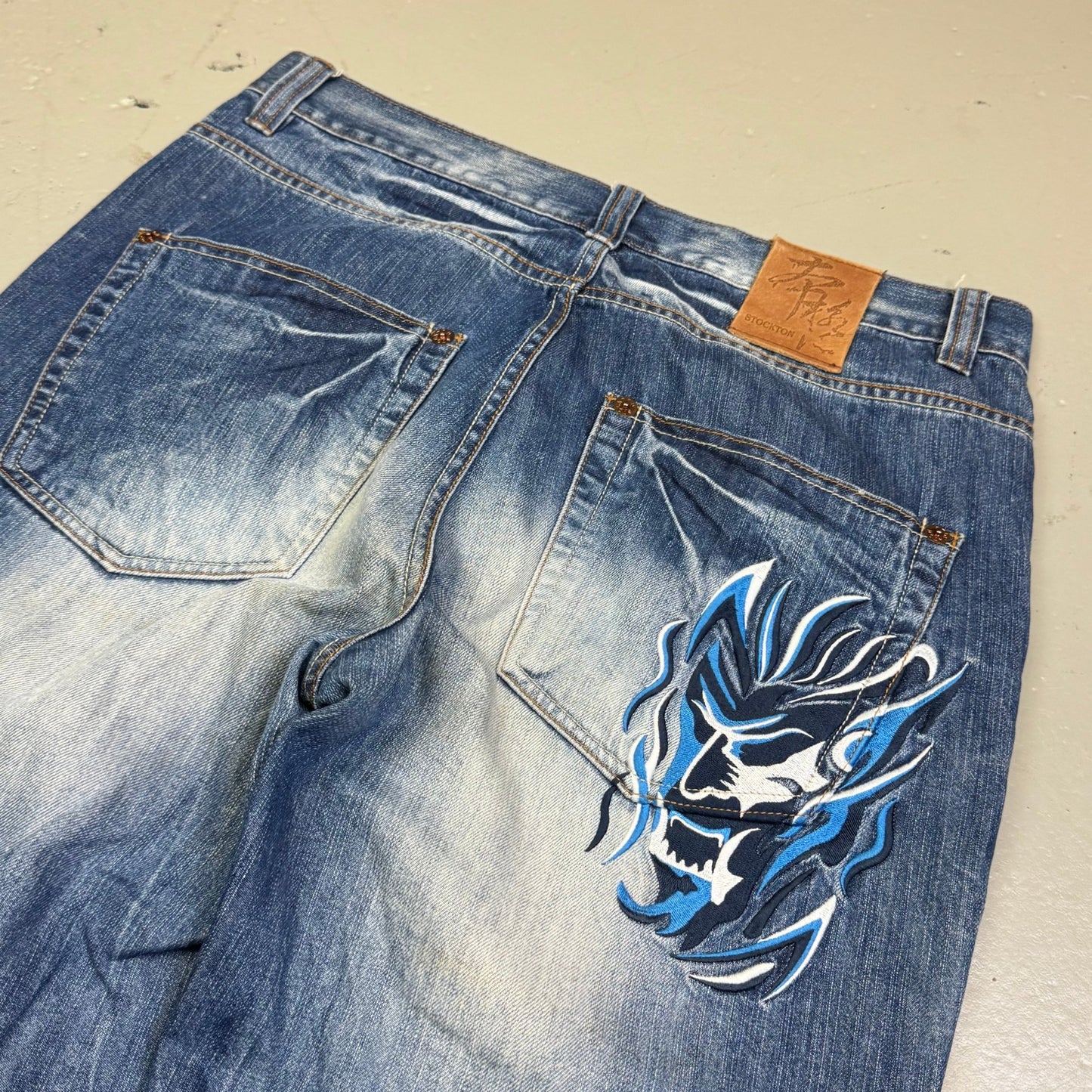 2000’s Stockton Japanese Baggy Jeans *very rare 34x34 - Lennys Vintage