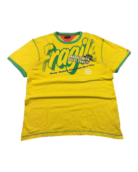 2000's Tommy Hilfiger "Fragile" T-shirt *rare (L) - Lennys Vintage