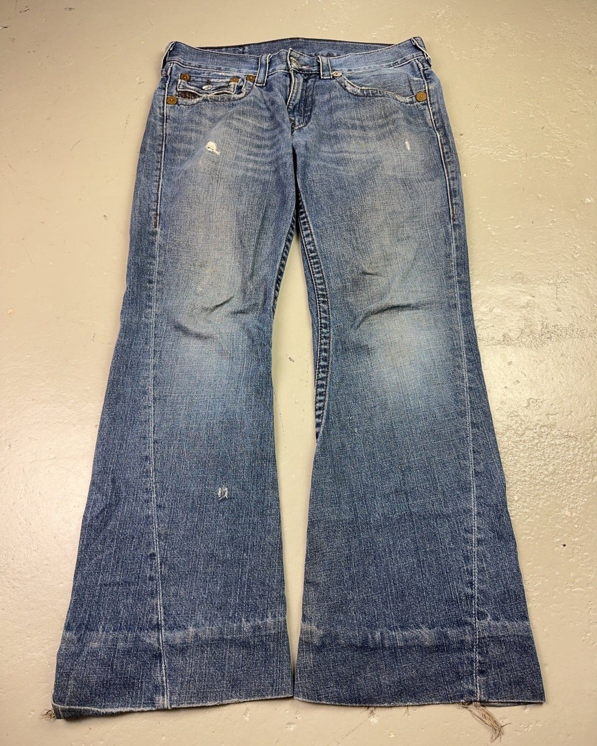 2000's True Religion Bootcut/Flared Jeans *rare 34x30 (L) - Lennys Vintage