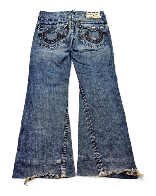 2000's True Religion Bootcut/Flared Jeans *rare 34x30 (L) - Lennys Vintage
