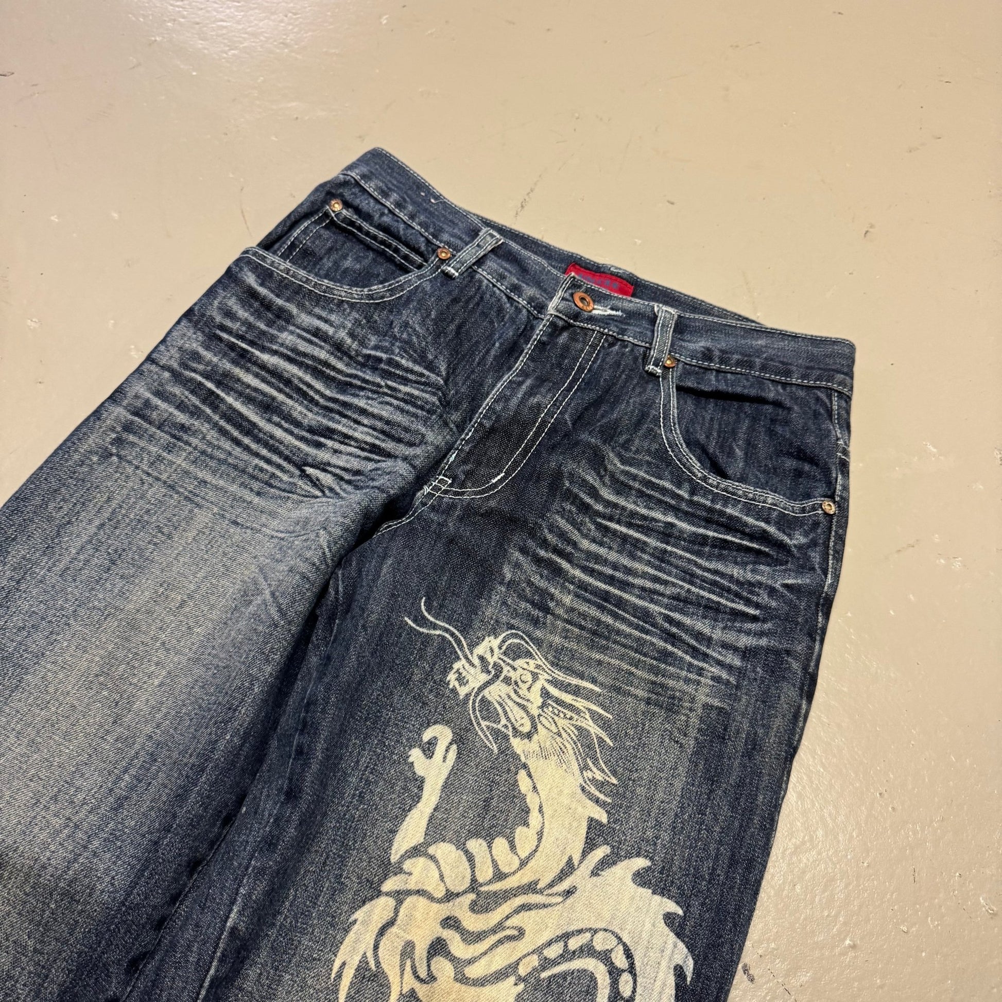 2000‘s Uncle Japanese Baggy Jeans *rare 29x32 - Lennys Vintage