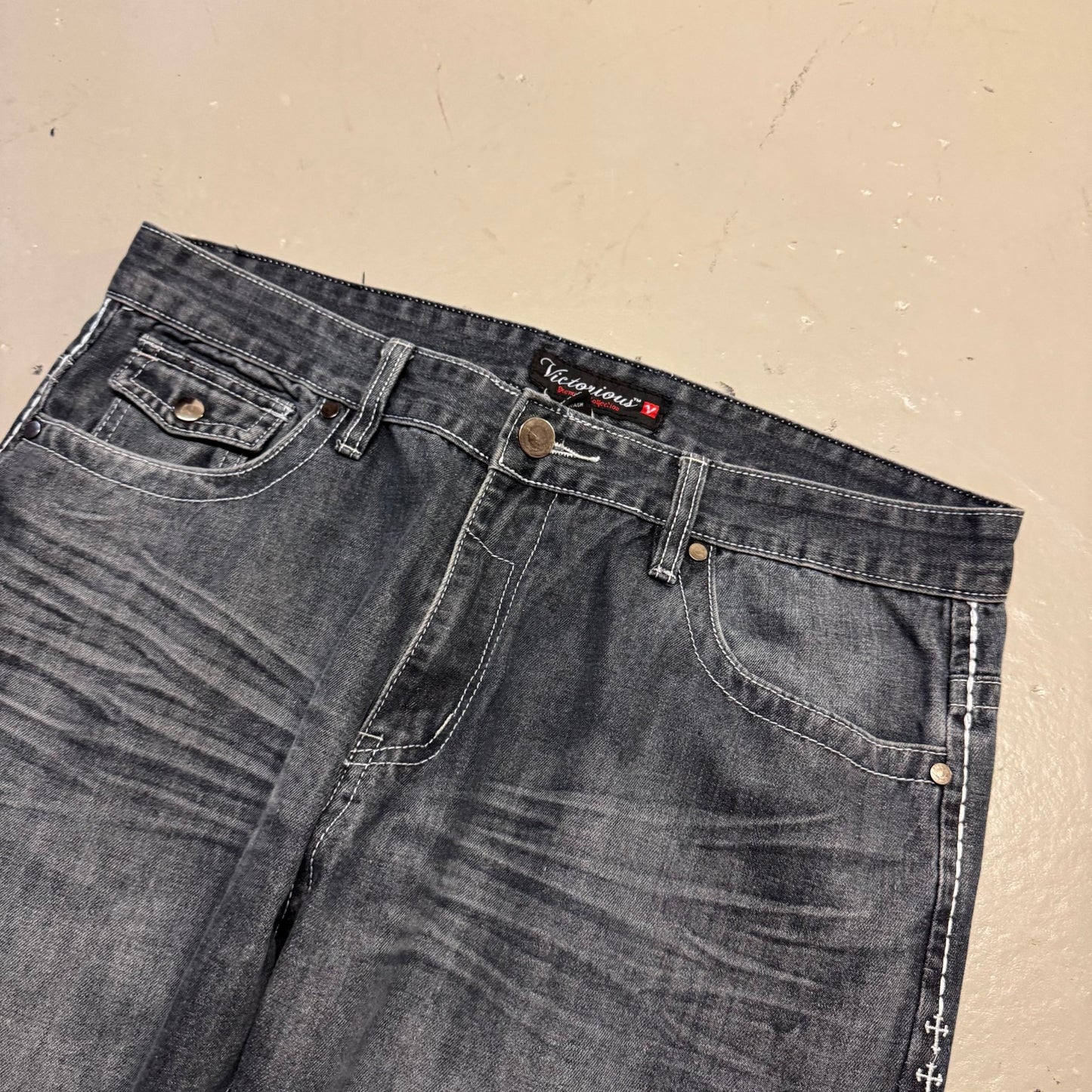 2000‘s Victorious Hip Hop Baggy Jeans *very rare 36x32 - Lennys Vintage