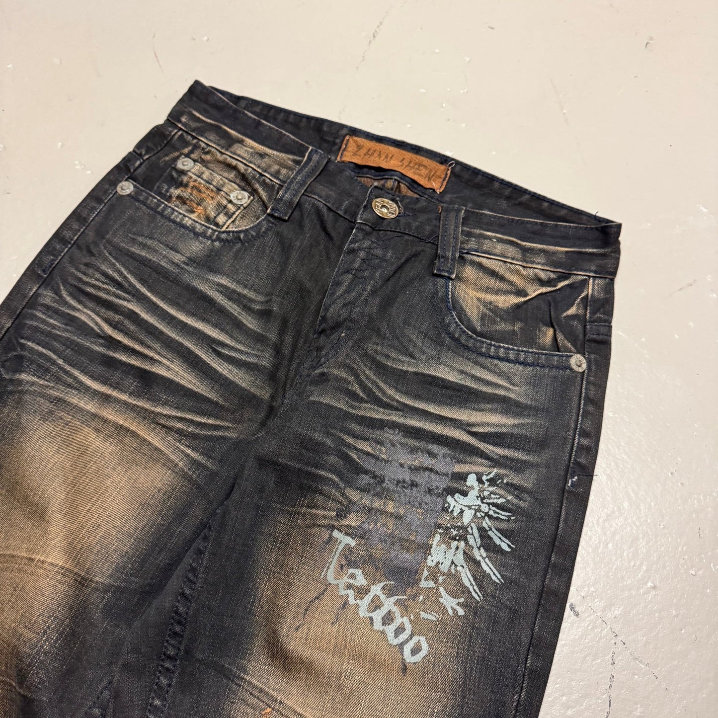 2000‘s Zhan Shen Japanese Straight/Baggy Jeans *rare 29x32 - Lennys Vintage