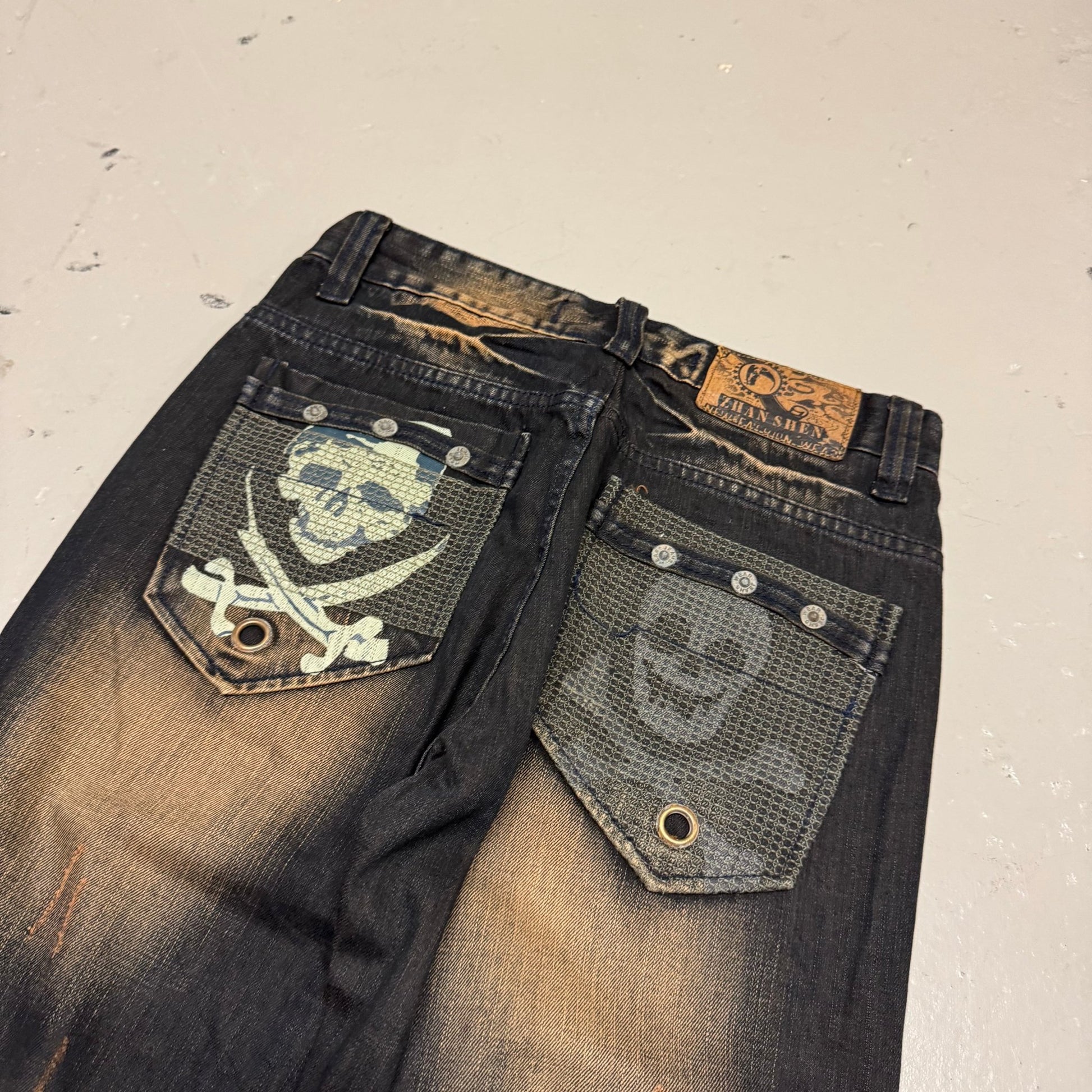 2000‘s Zhan Shen Japanese Straight/Baggy Jeans *rare 29x32 - Lennys Vintage