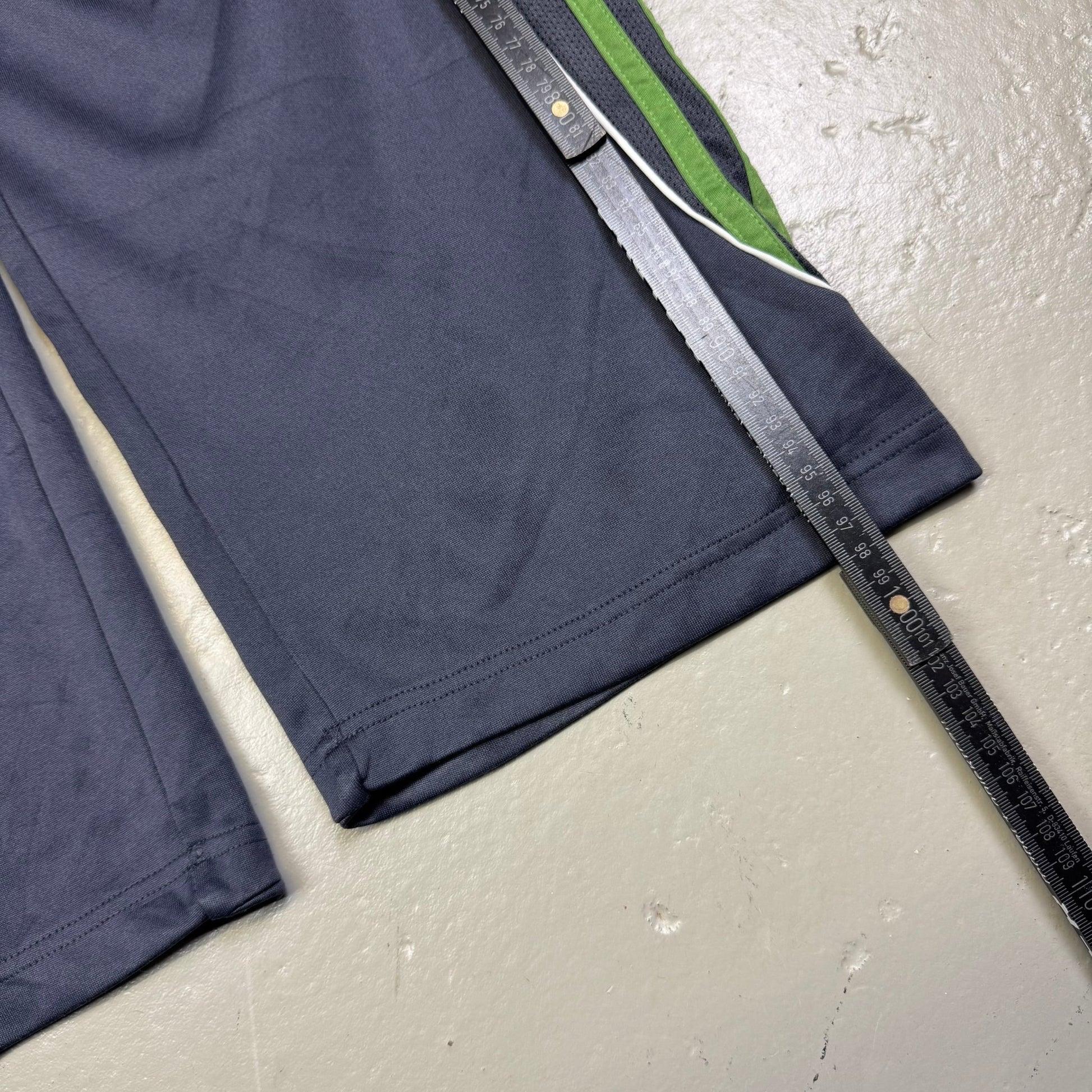 2009 Adidas Green Striped Baggy Trackpants (M) - Lennys Vintage