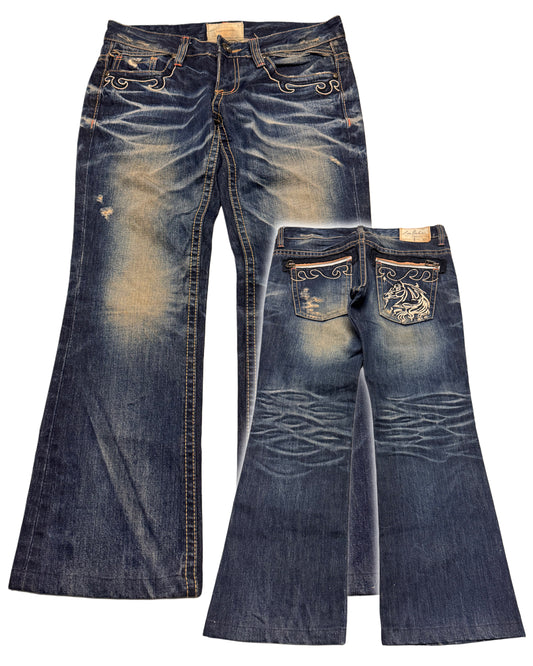 2000‘s Lolita by Concert Club Japanese Flared Jeans Women‘s *sehr selten 30x28