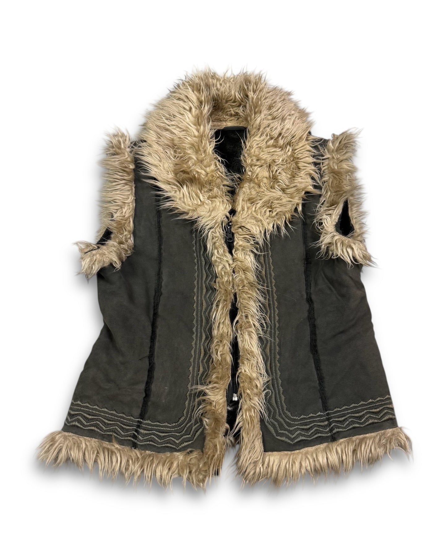 2000‘s Faux Fur Vest Women‘s (XL)