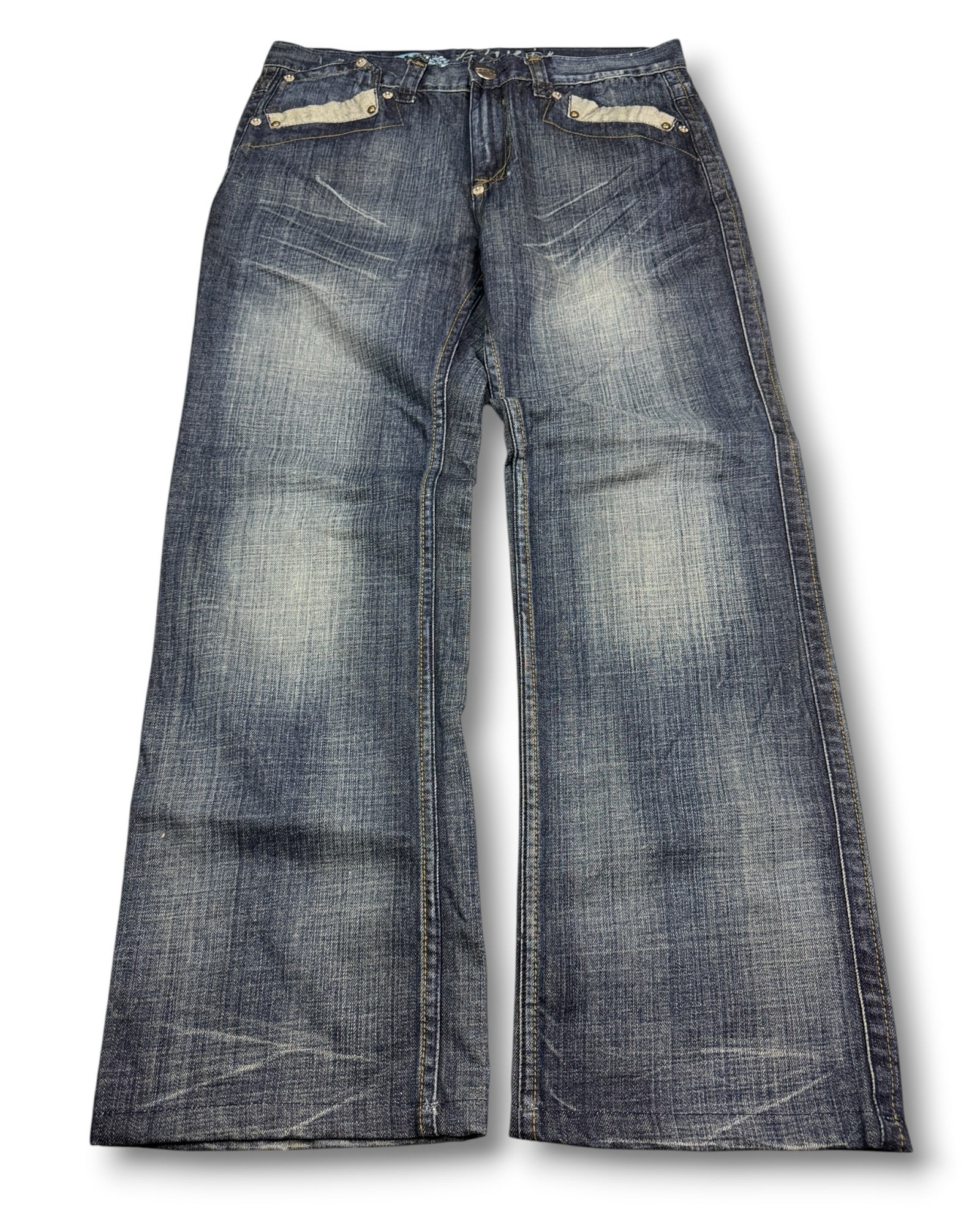2000's Big Train Baggy Japanese Jeans *very rare 36x32 (XL)