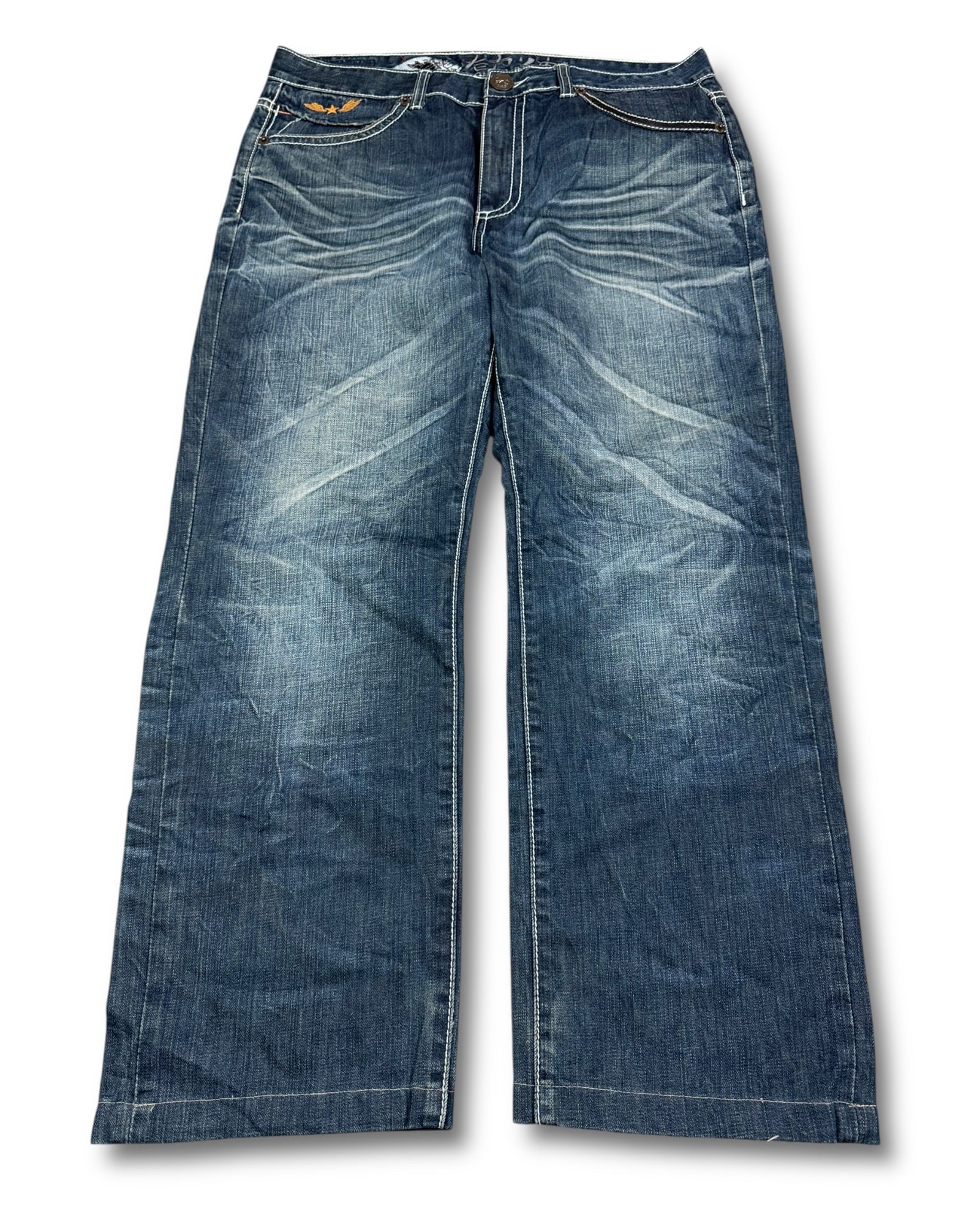 2000's Osaka Big Train Japanese Archive Baggy Jeans *extremely rare 38x30 (XXL)