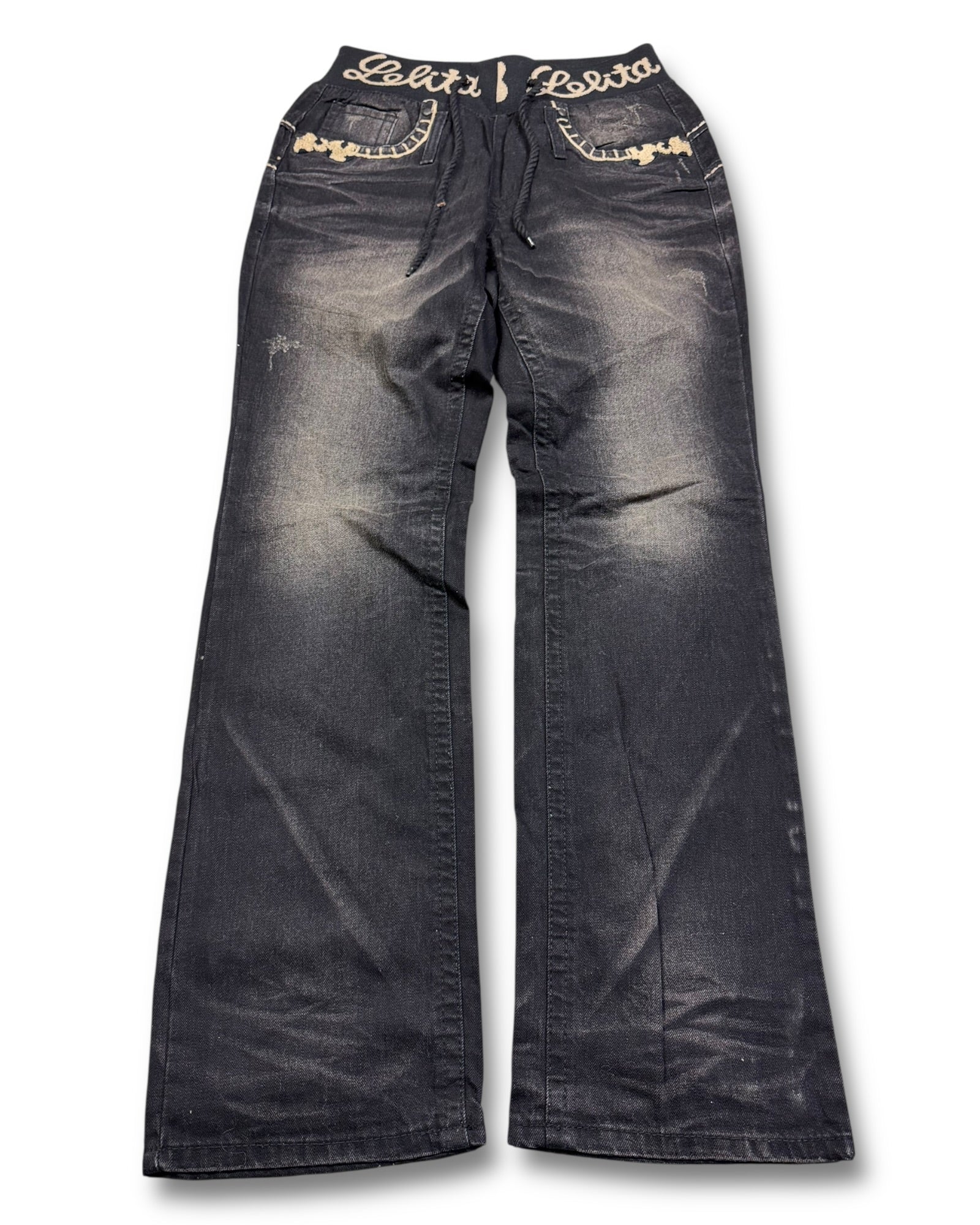 2000's Lolita Straight/Baggy Japanese Jeans Women's *very rare 29x30 (S)