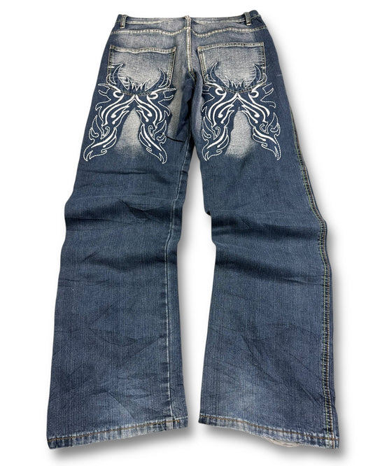 2000's Japanese Style Straight/Baggy Jeans *rare 32x32 (M)