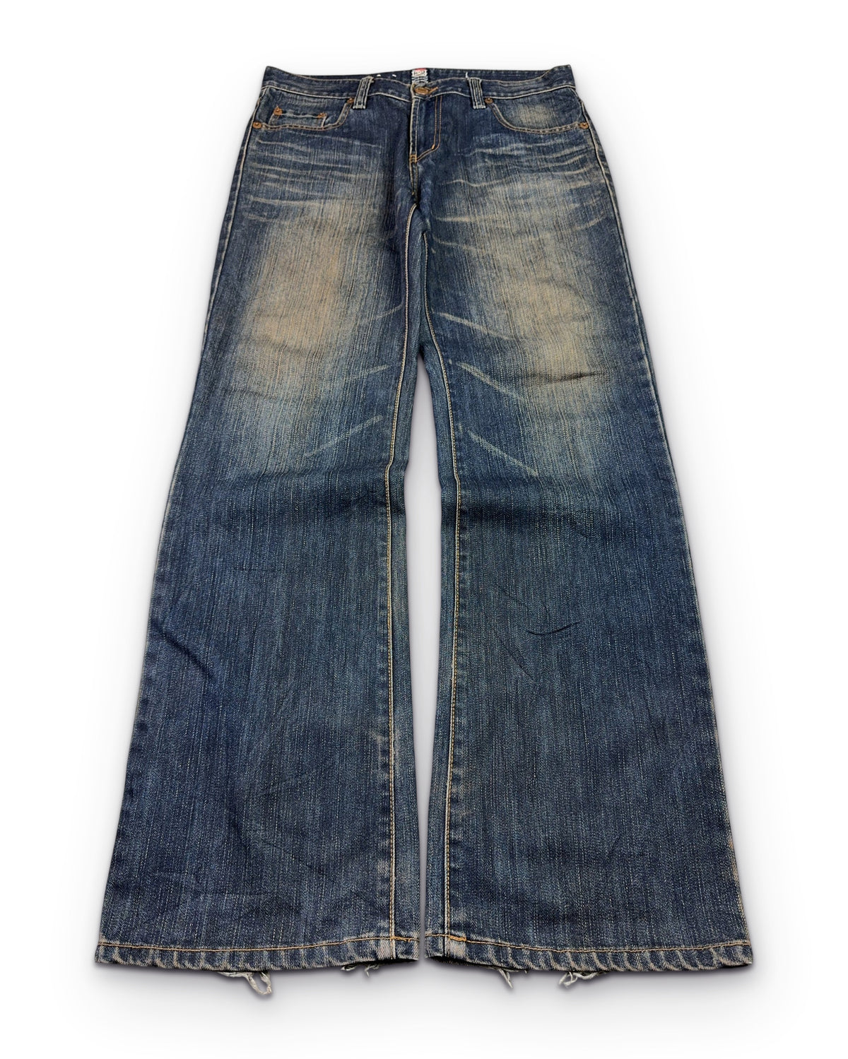 2000's Blue Way Japanese Straight/Bootcut Jeans *rare 32x34 (M)