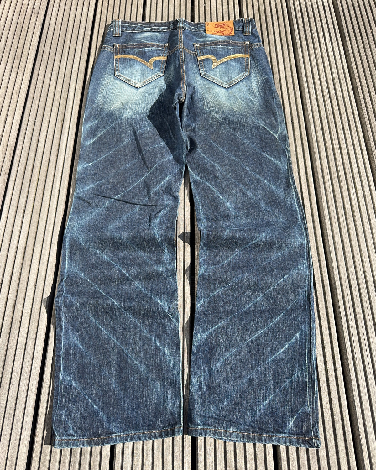 2000's Blue Subject Japanese Archive Baggy Jeans *very rare 34x34 (L)