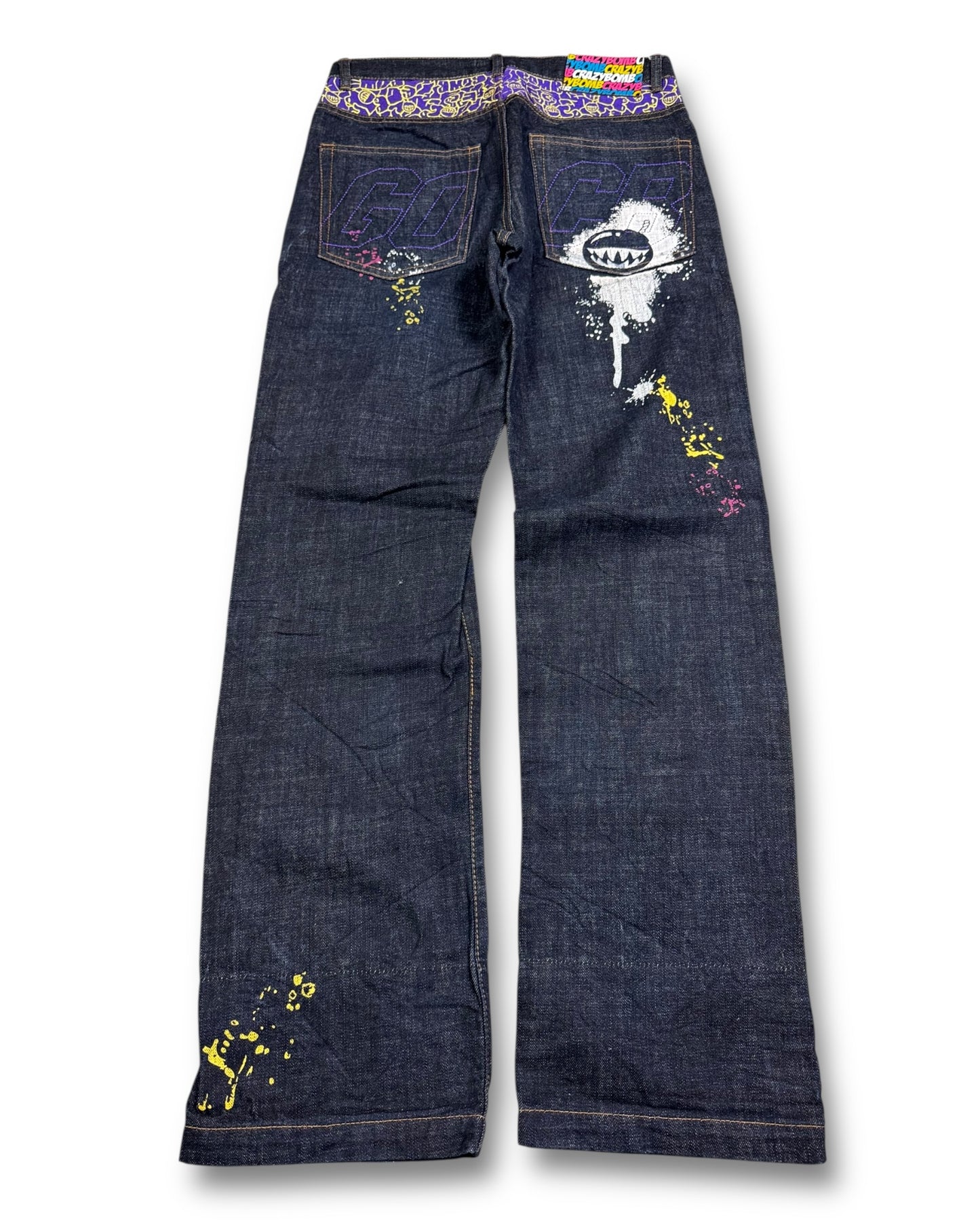 2000's Crazy Bomb Straight/Baggy Jeans *rare 30x32 (M)