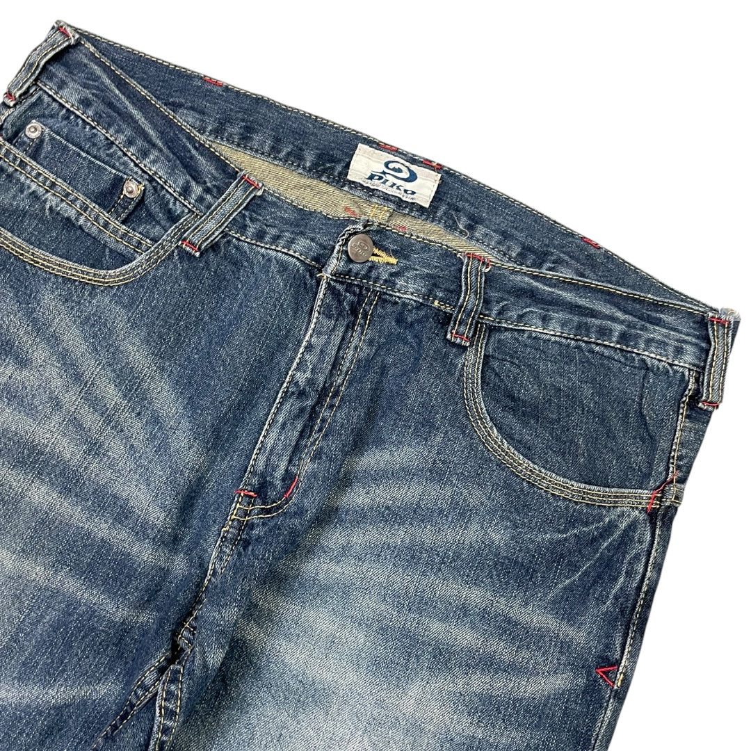 2000‘s Hawaiian Piko Baggy Jeans *very rare 34x34