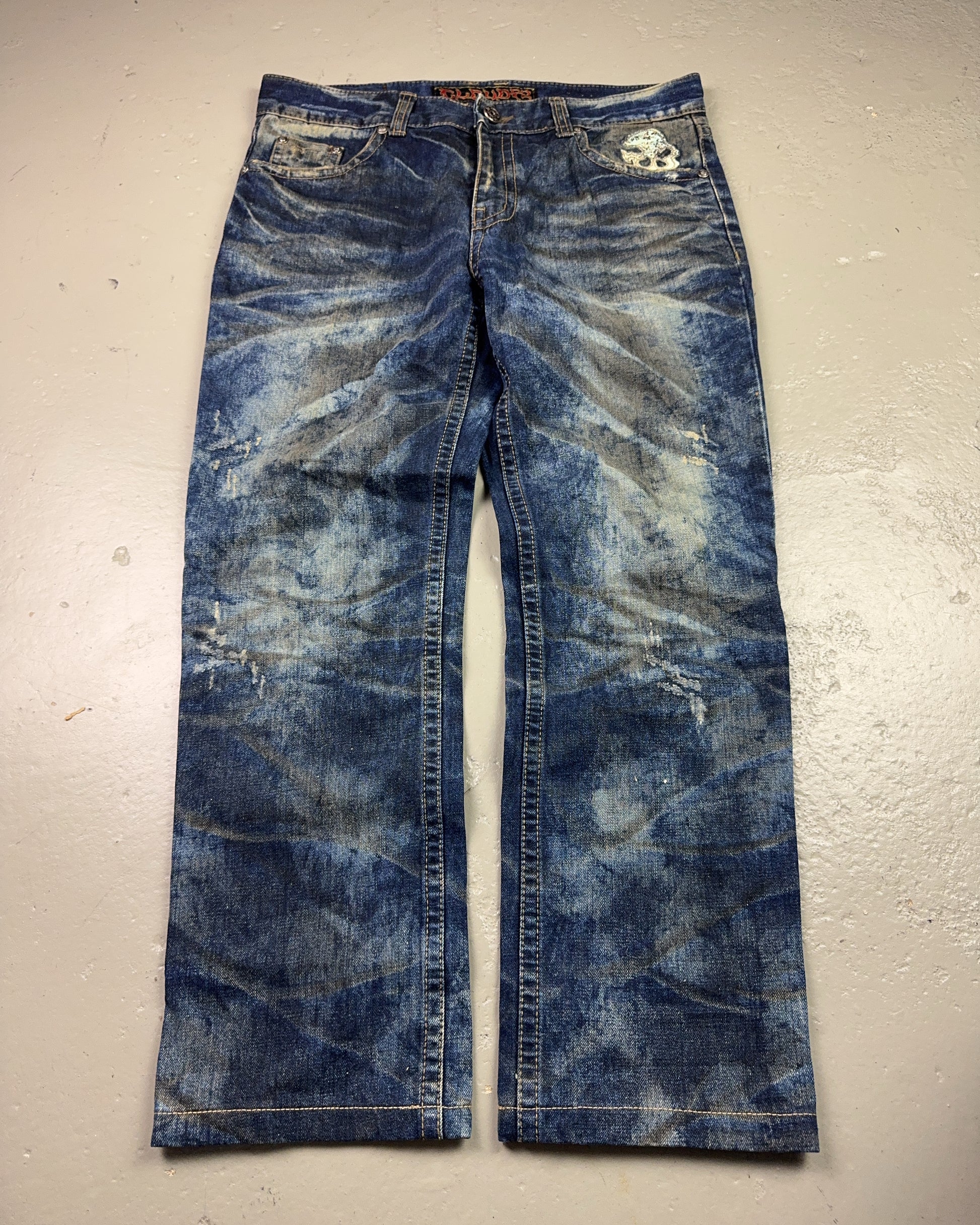 2000's Cloud7 Japanese Archive Straight Jeans *very rare 34x28 (L)