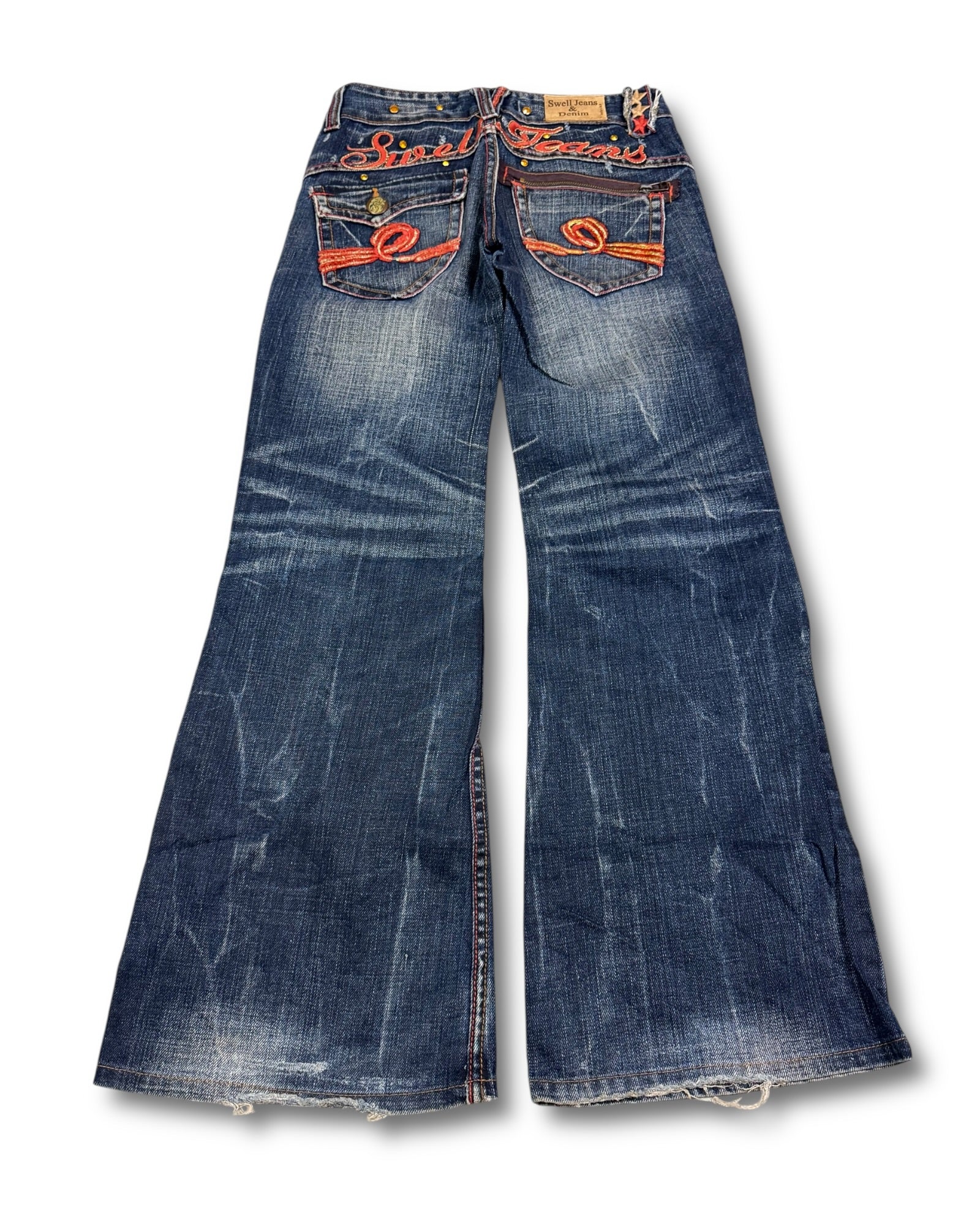 2000's Swell Japanese Jeans Low Waist/Flared Jeans Women's *very rare 28x28 (S)