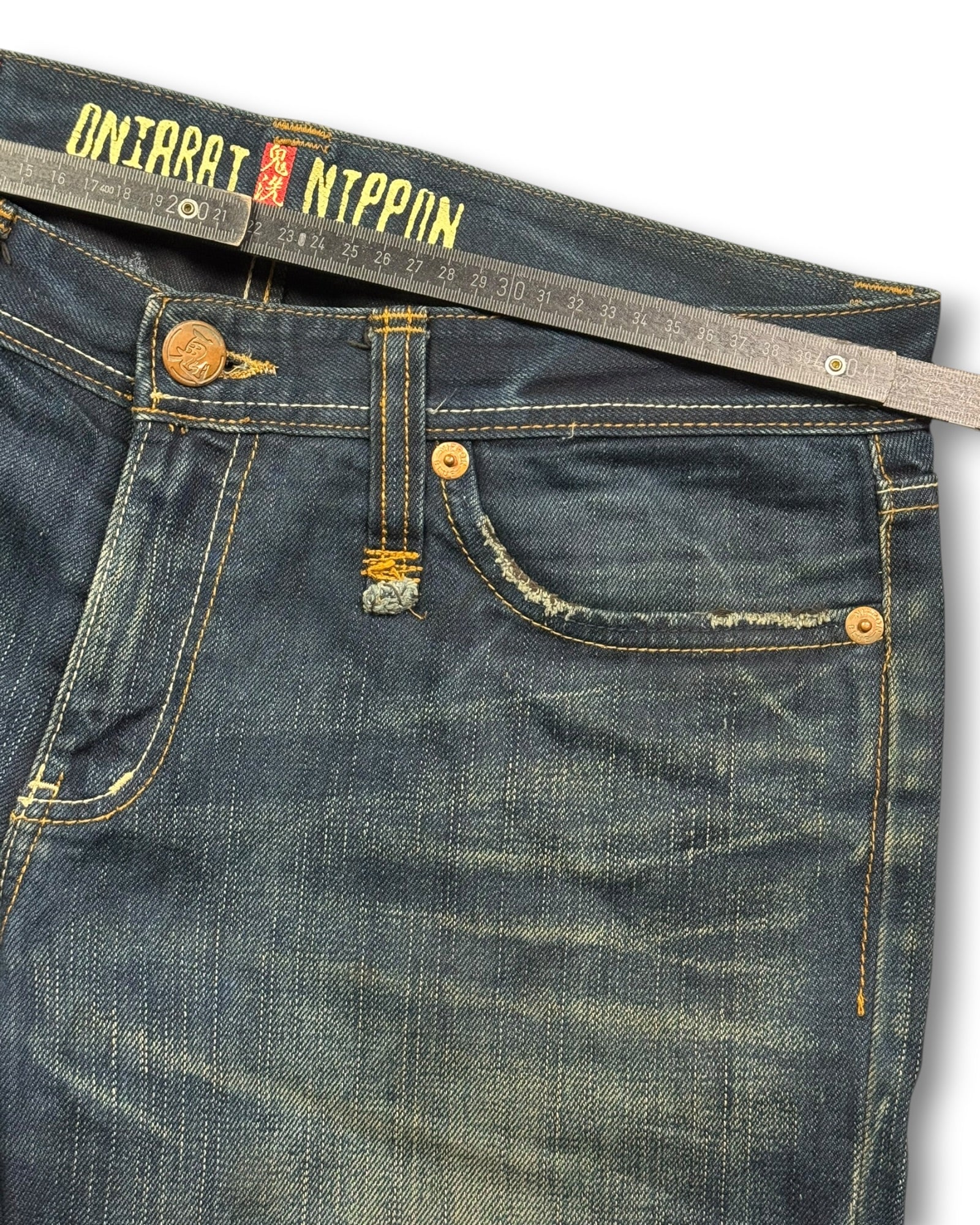 2000's Oniarai Nippon Straight/Baggy Japanese Jeans *very rare 32x32 (M)