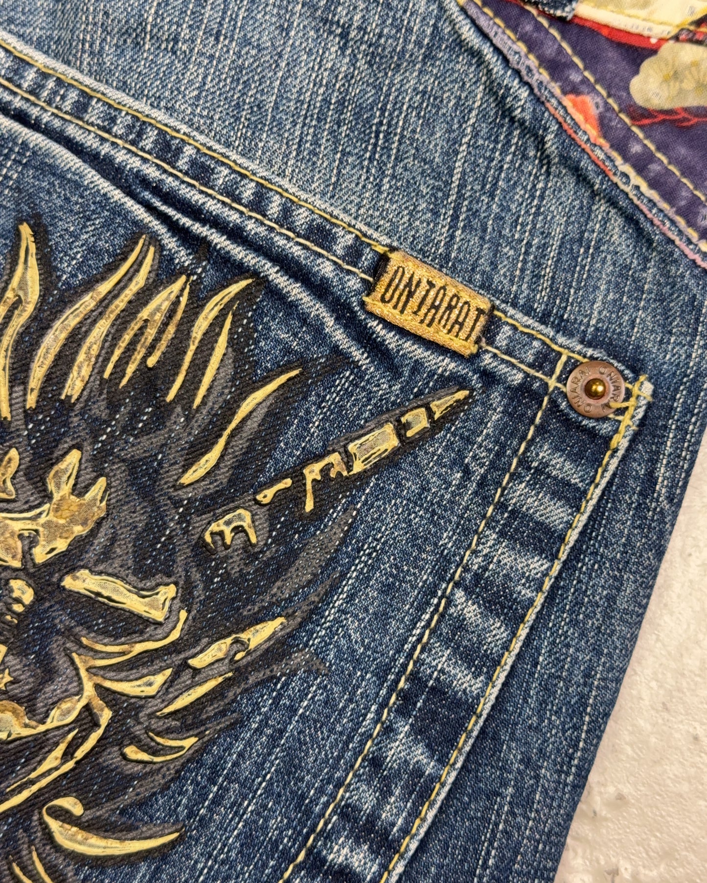 2000's Oniarai Japanese Archive Straight Jeans *very rare 30x30 (M)