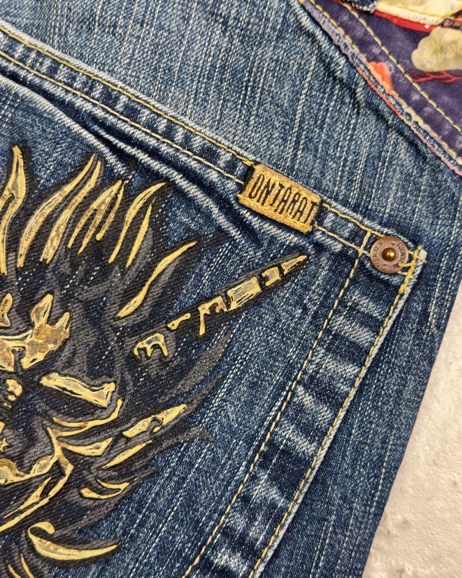 2000's Oniarai Japanese Archive Straight Jeans *very rare 30x30 (M)