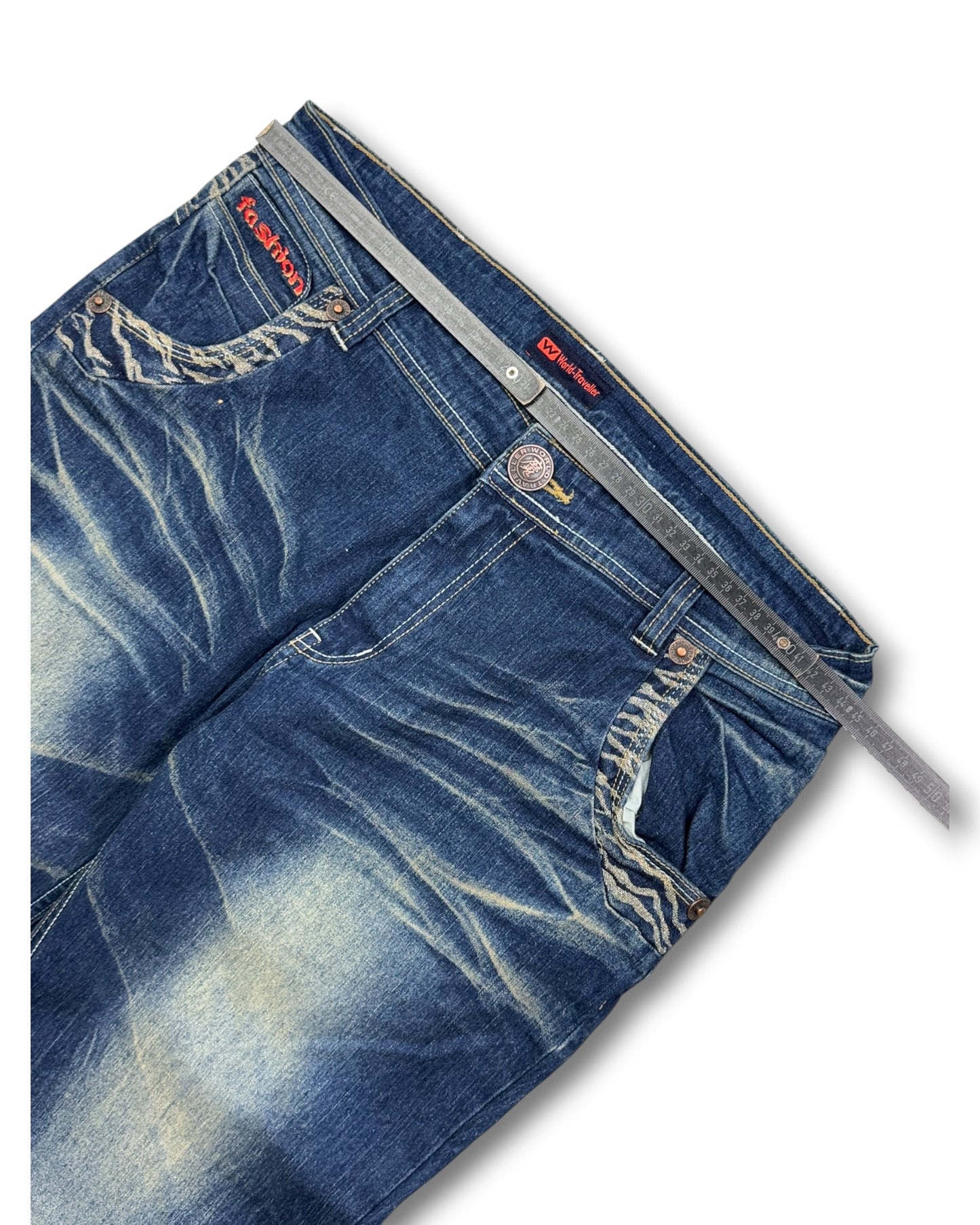 2000's World-traveller Straight Jeans * 34x32 (L)