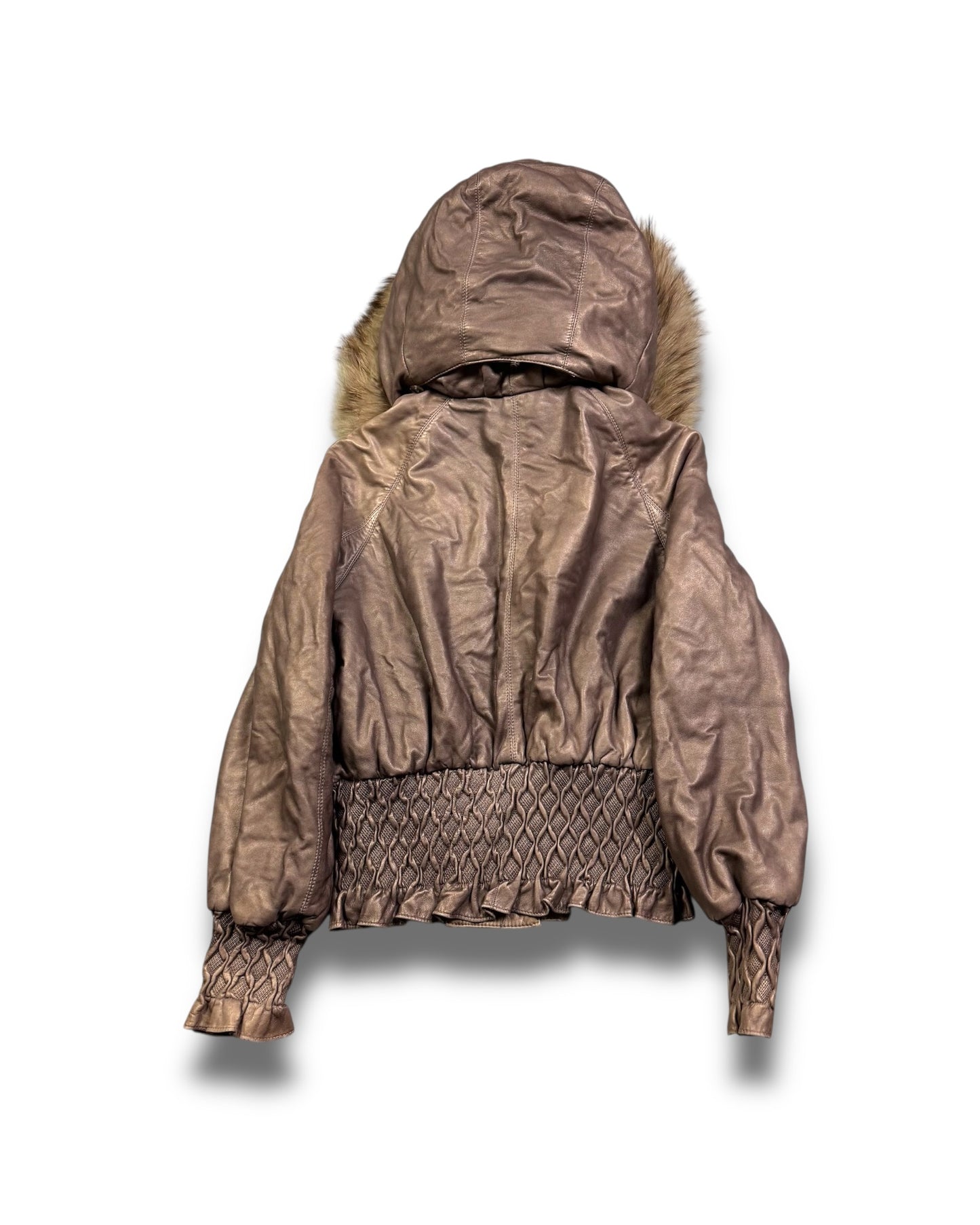 2000's Punto Leather Cropped Fit Jacket Women's *very rare (M)