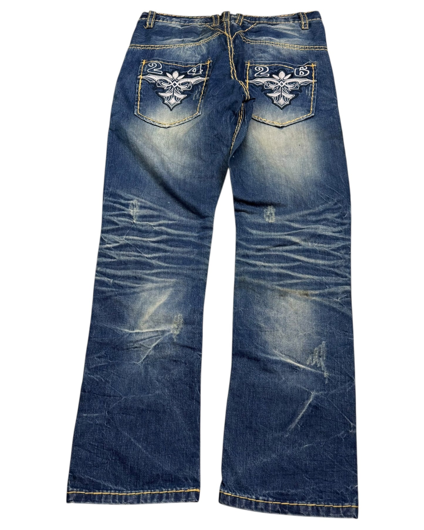 2000‘s 2426 Baggy/Straight Heavy Denim Jeans *rare 34x34