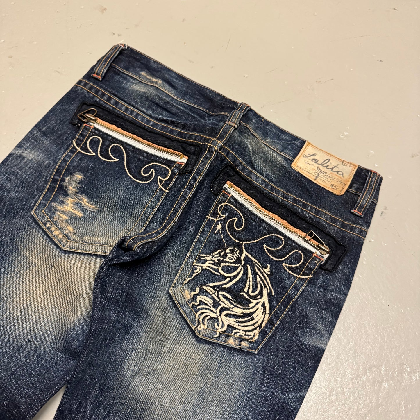 2000‘s Lolita by Concert Club Japanese Flared Jeans Women‘s *sehr selten 30x28