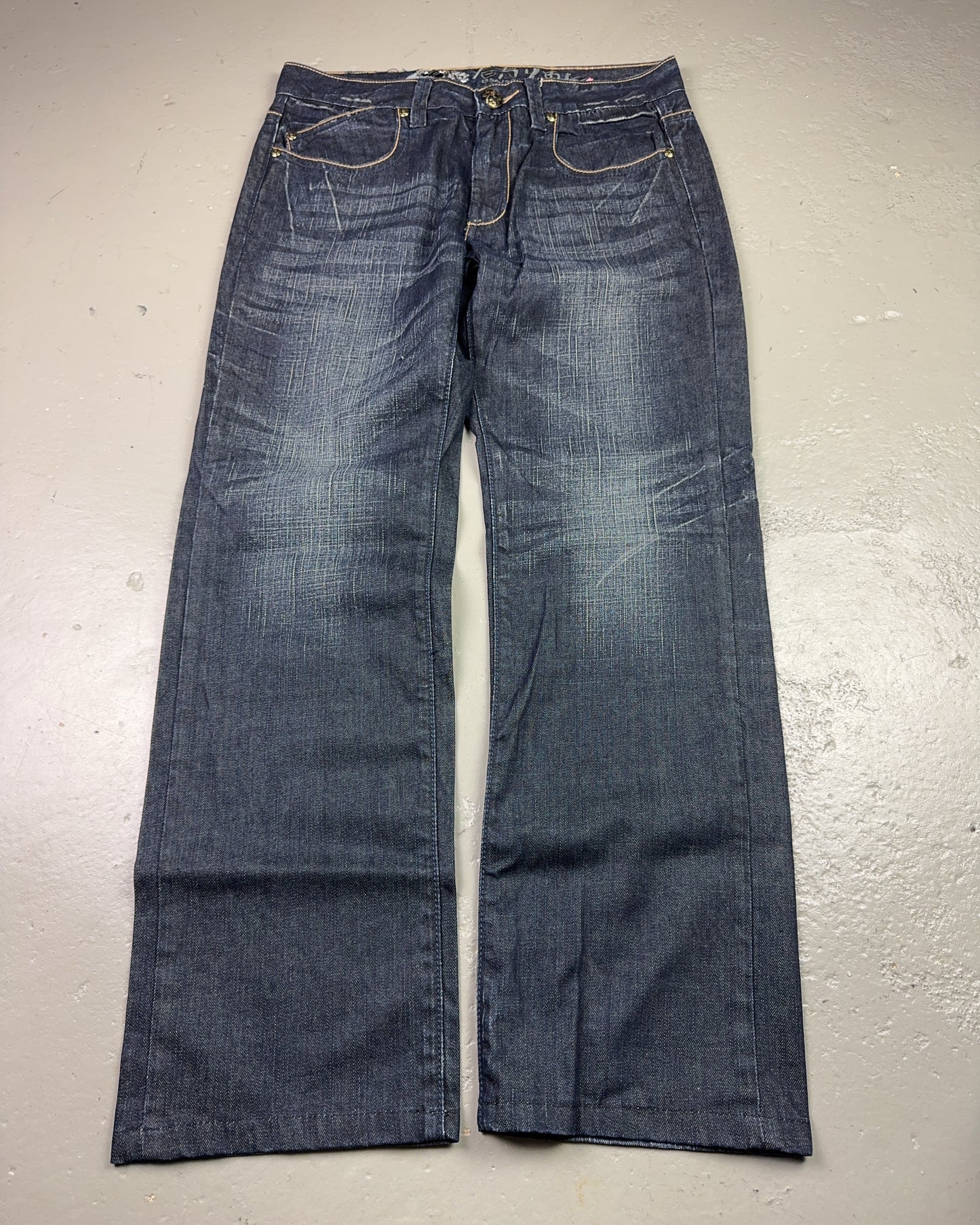 2000's Big Train Japanese Straight/Baggy Jeans *rare 34x32 (L)