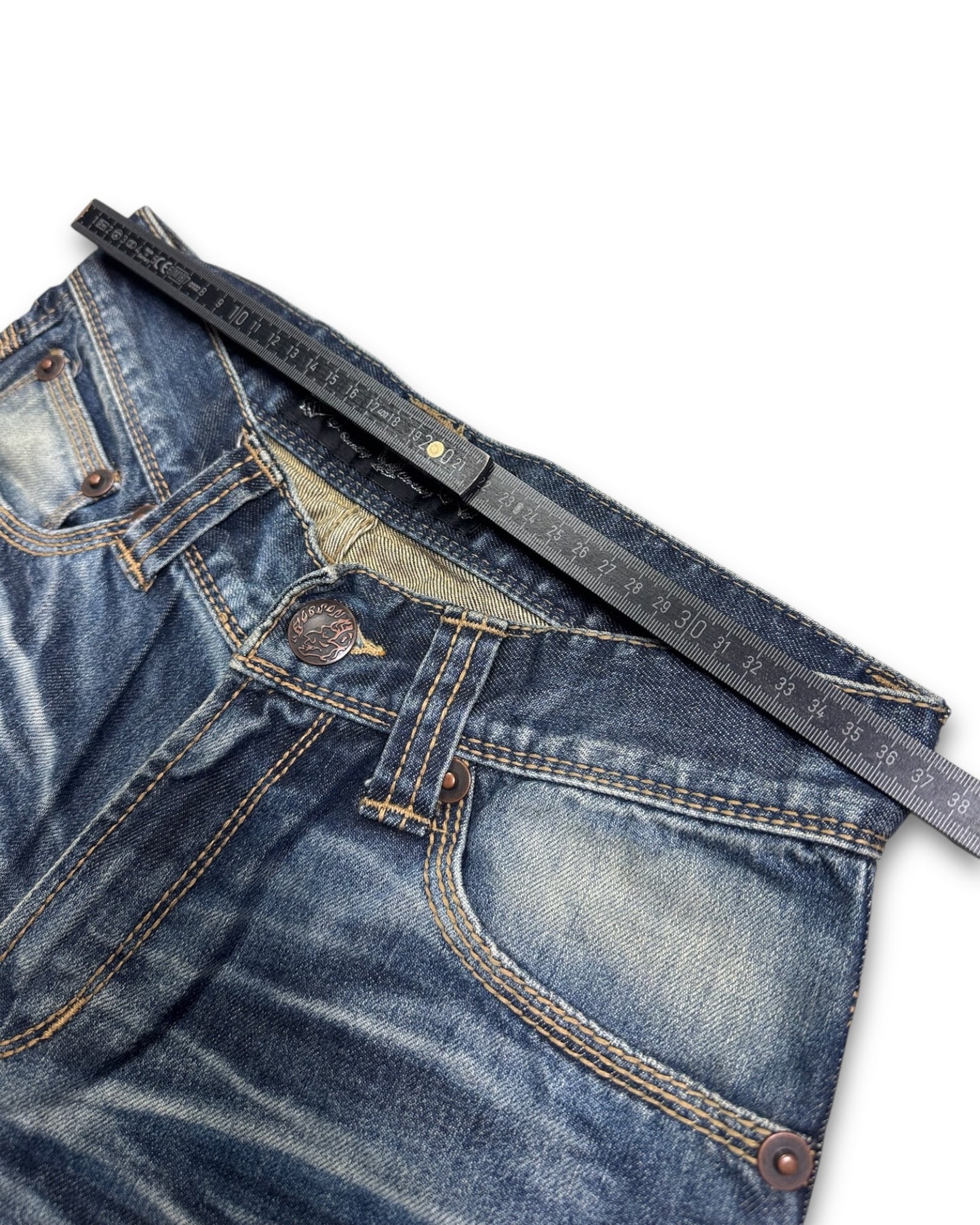 2000's Bobson Straight/Baggy Japanese Baggy Jeans *very rare 28x30 (S)