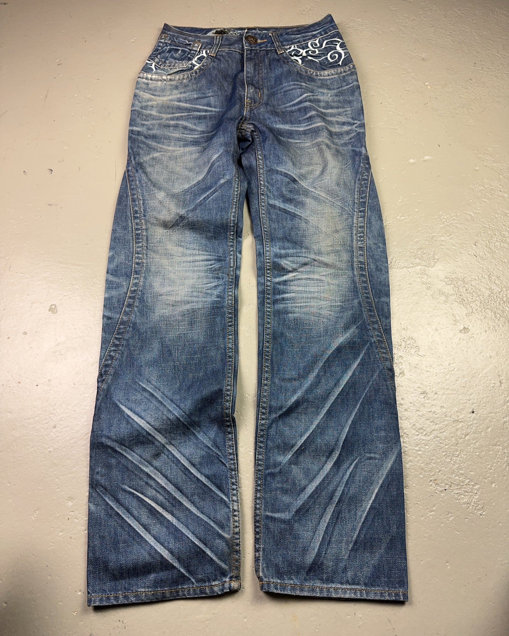 2000's Rock & Republic Japanese Archive Straight/Baggy Jeans *very rare 29x32 (S)