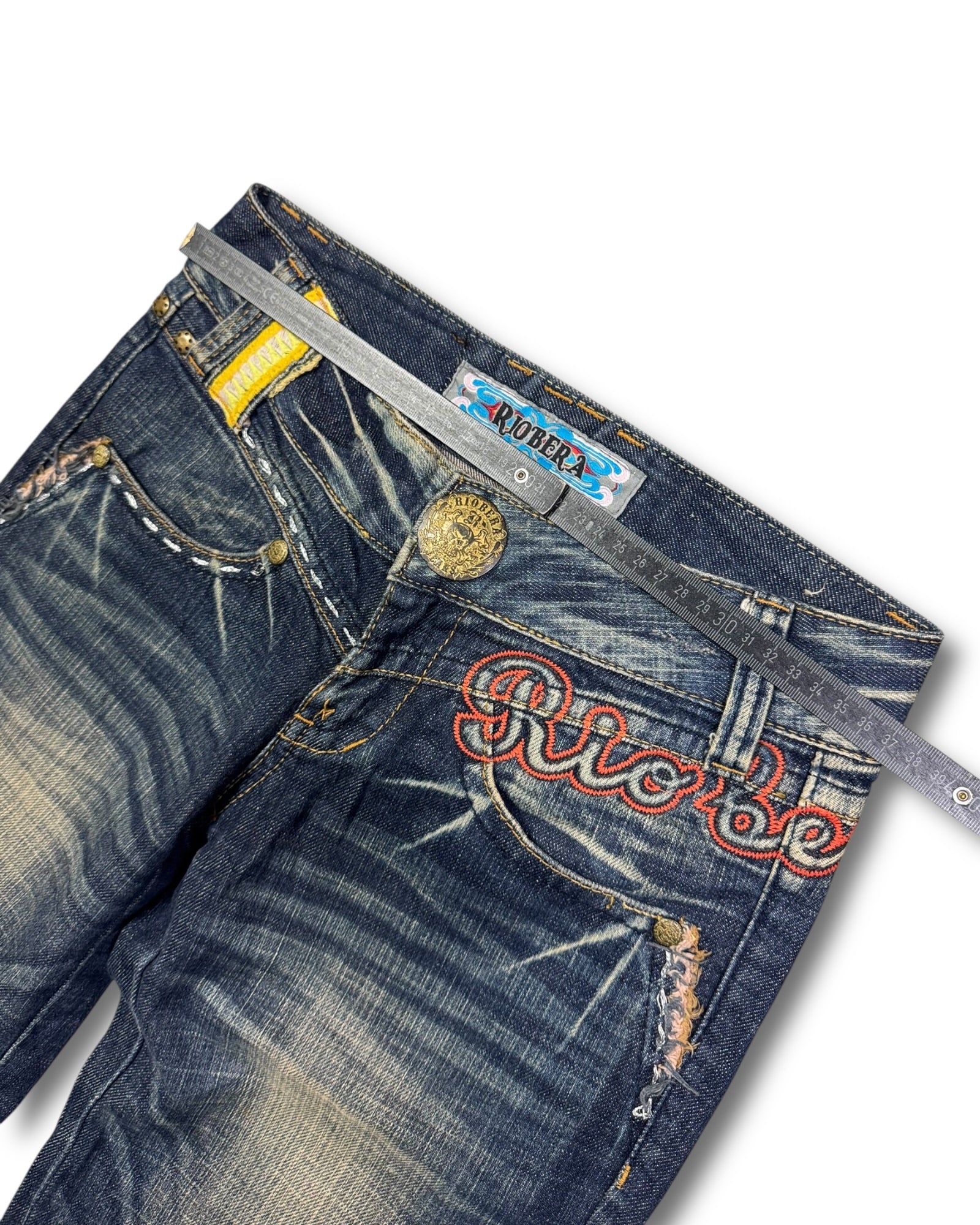 2000's Riobera Japanese Archive Low Waist/Flared Jeans Women's *very rare 28x30 (S)