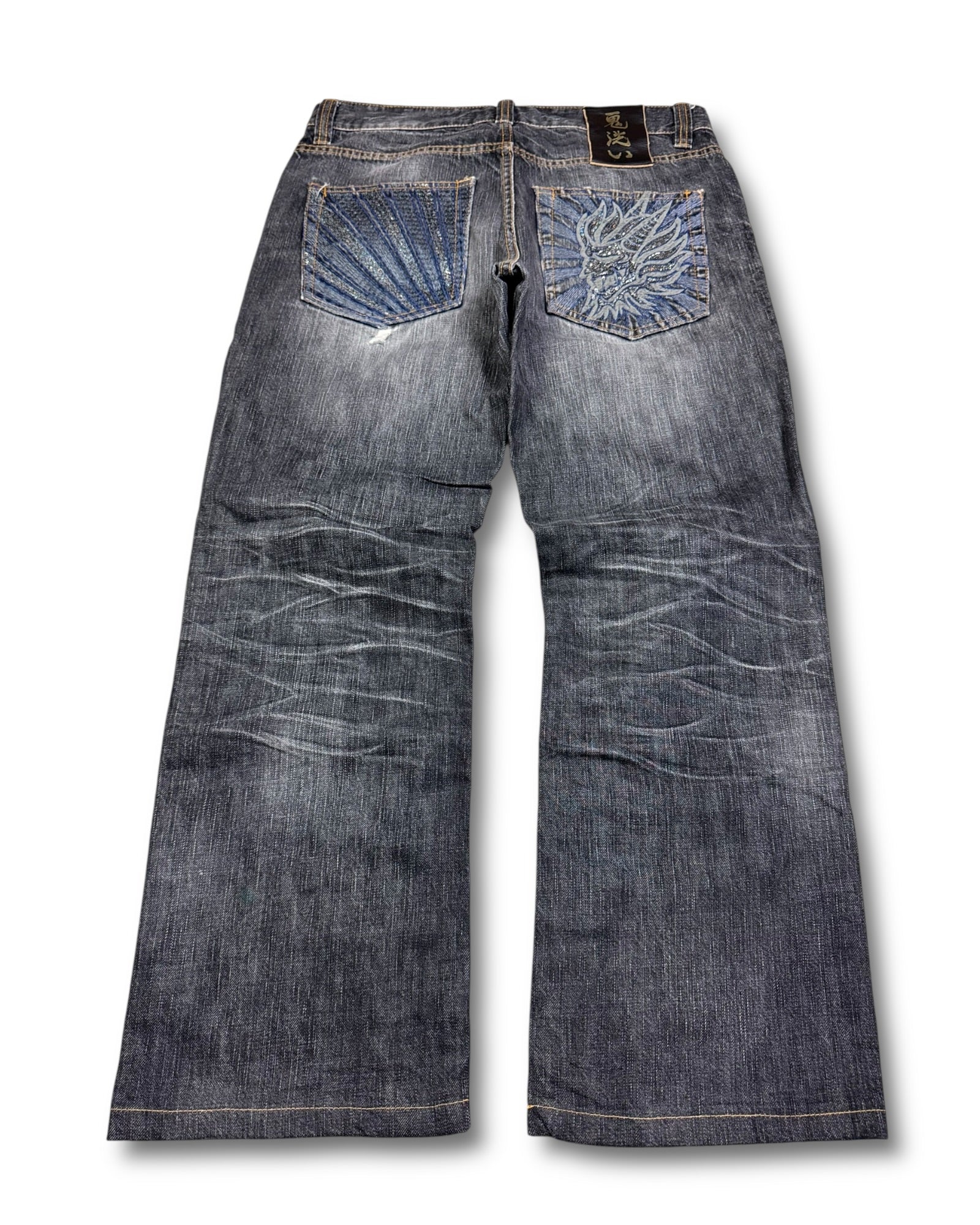 2000's Japanese Straight/Baggy Jeans *very rare 32x28 (M)