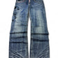 2000's Skull Japanese Baggy Jeans *rare 34x30 (L)
