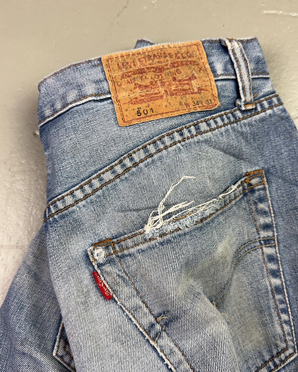 1970's Levi's Big E 501 Straight/Baggy Jeans *extremely rare 34x34 (L)