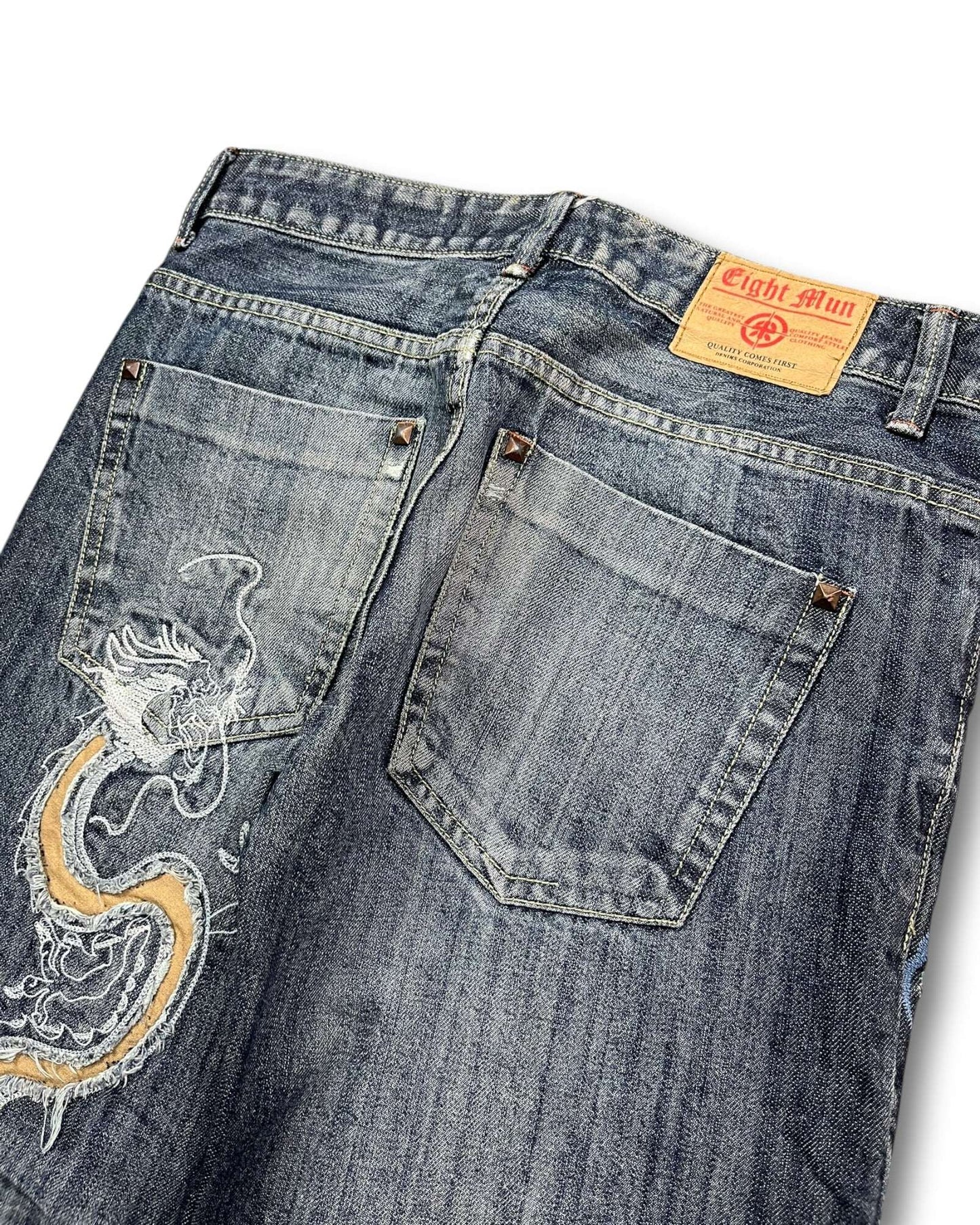 2000's Eight Mun Baggy Japanese Jeans *very rare 32x28 (M)