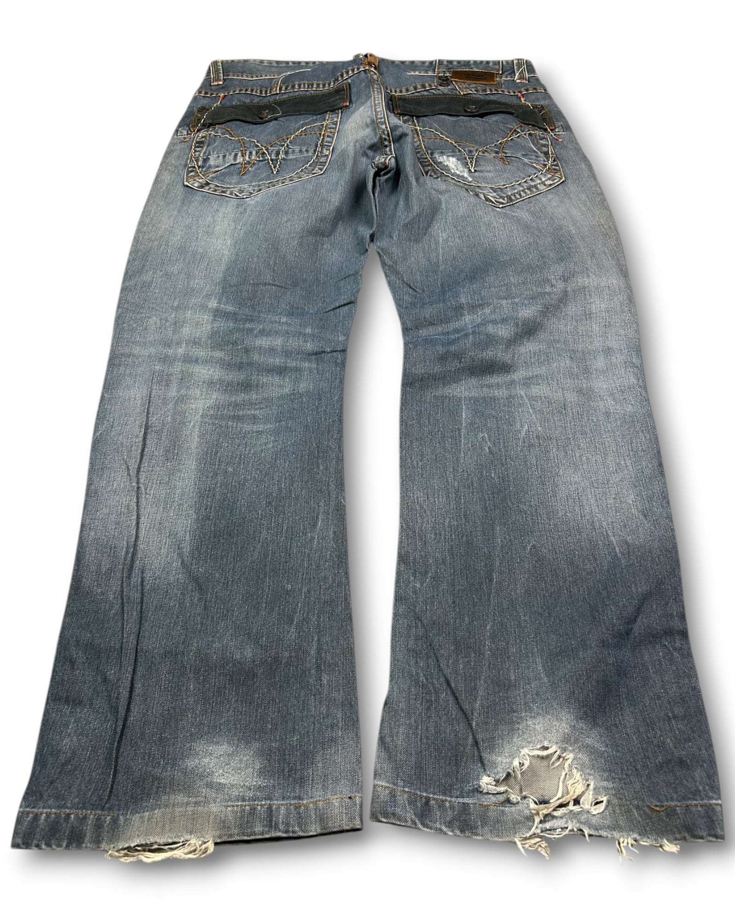 2000's Tough Jeansmith Straight/Baggy Japanese Jeans *rare 38x30 (XXL)