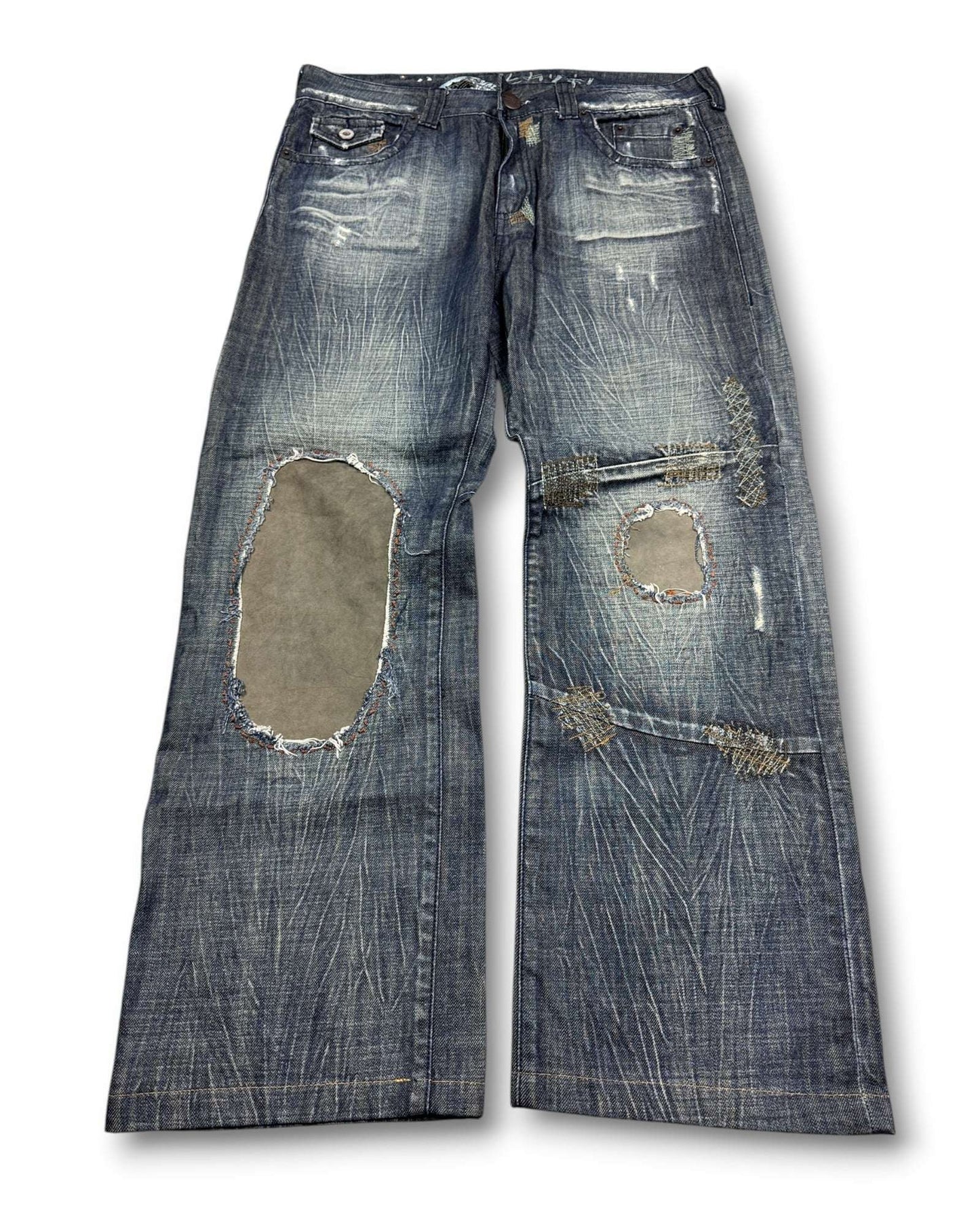 2000's Big Train Japanese Baggy Jeans *very rare 34x30 (L)
