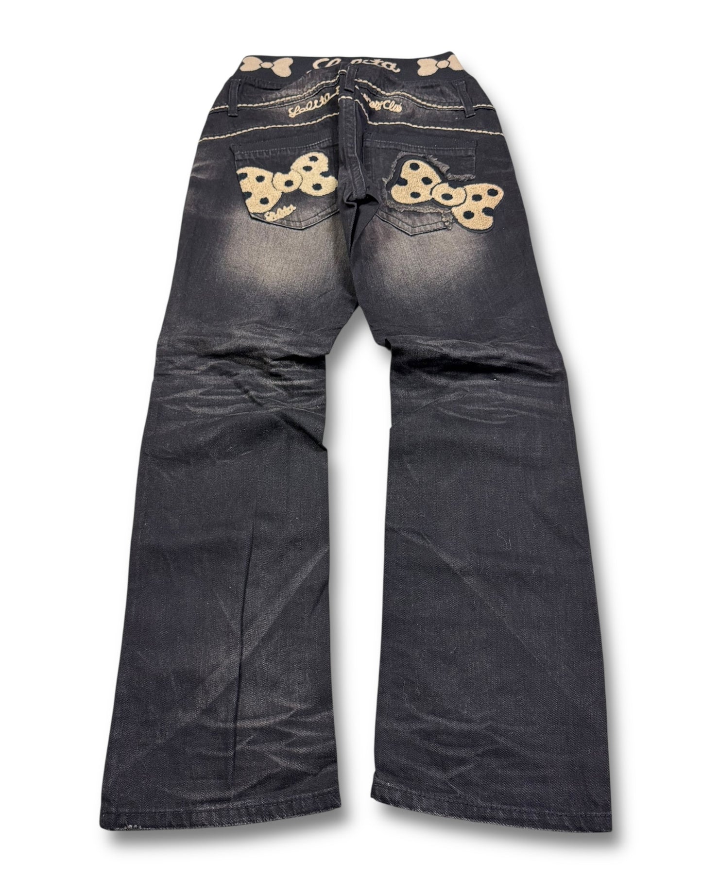 2000's Lolita Straight/Baggy Japanese Jeans Women's *very rare 29x30 (S)