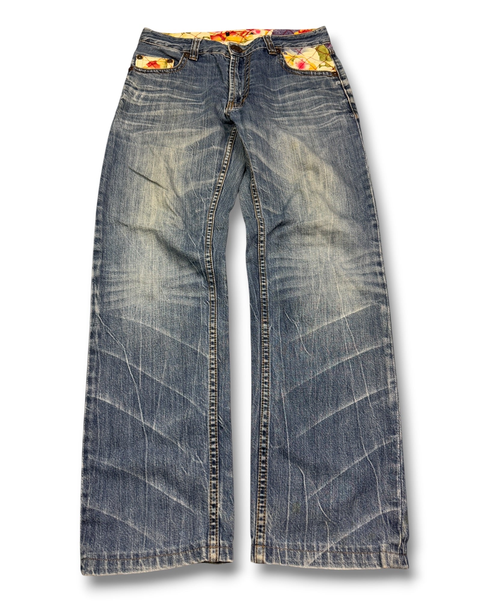 2000's Blue Way Japanese Jeans *very rare 30x28 (M)